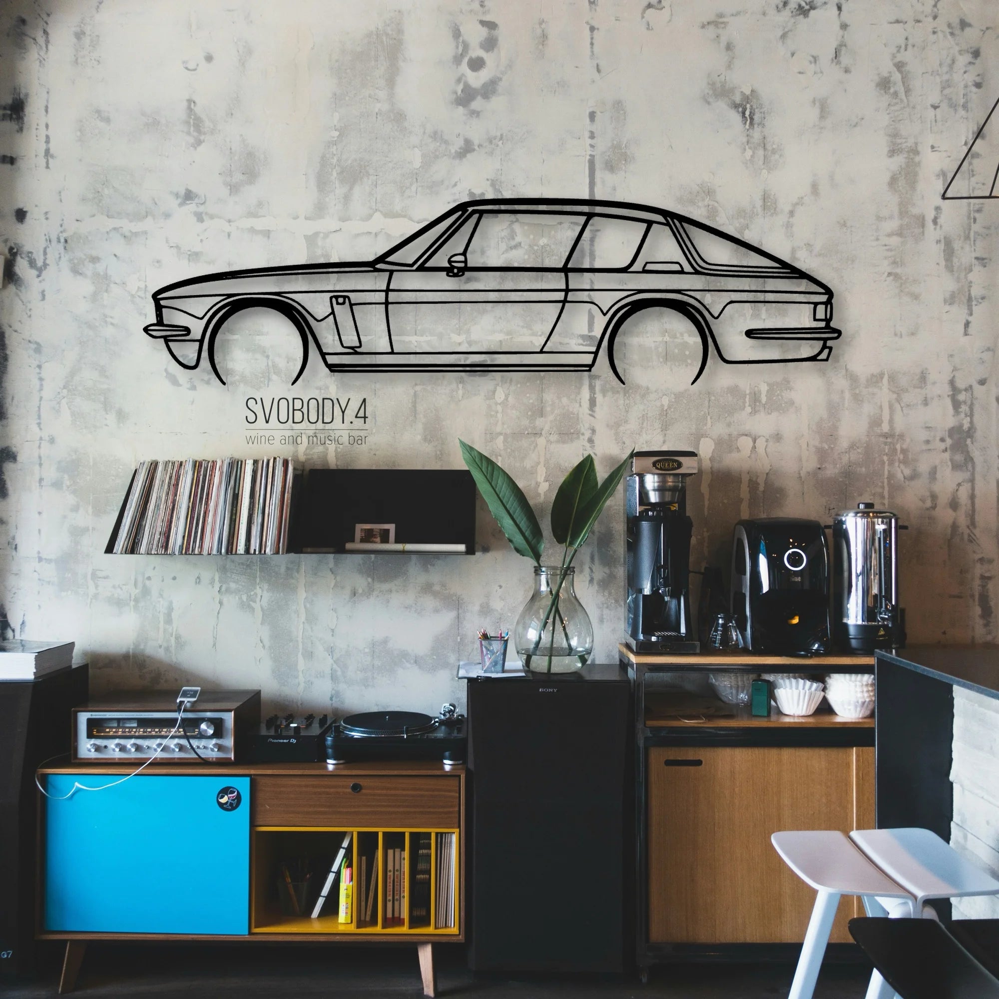 Interceptor 1967 Classic Silhouette Metal Wall Art - Automotive Garage Decor
