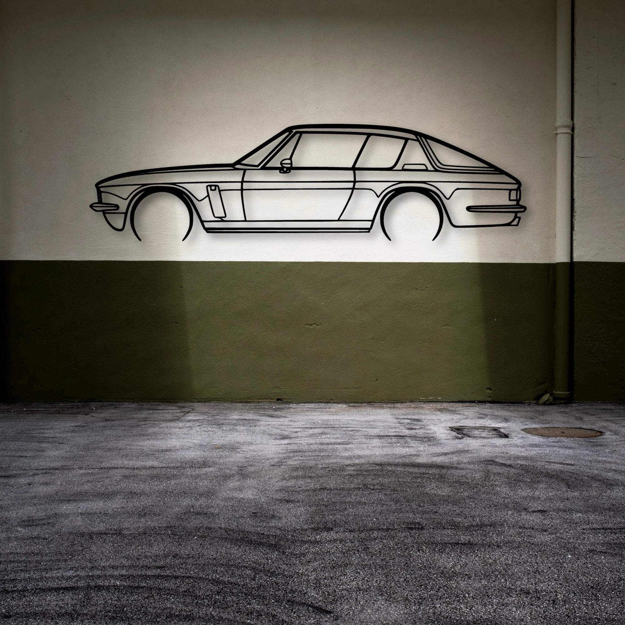 Interceptor 1967 Classic Silhouette Metal Wall Art - Automotive Garage Decor