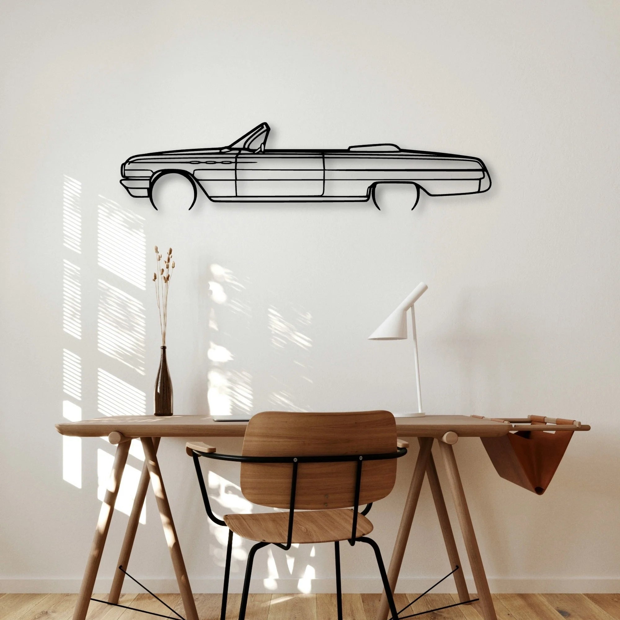 Invicta 1962 Classic Silhouette Metal Wall Art - Automotive Garage Decor