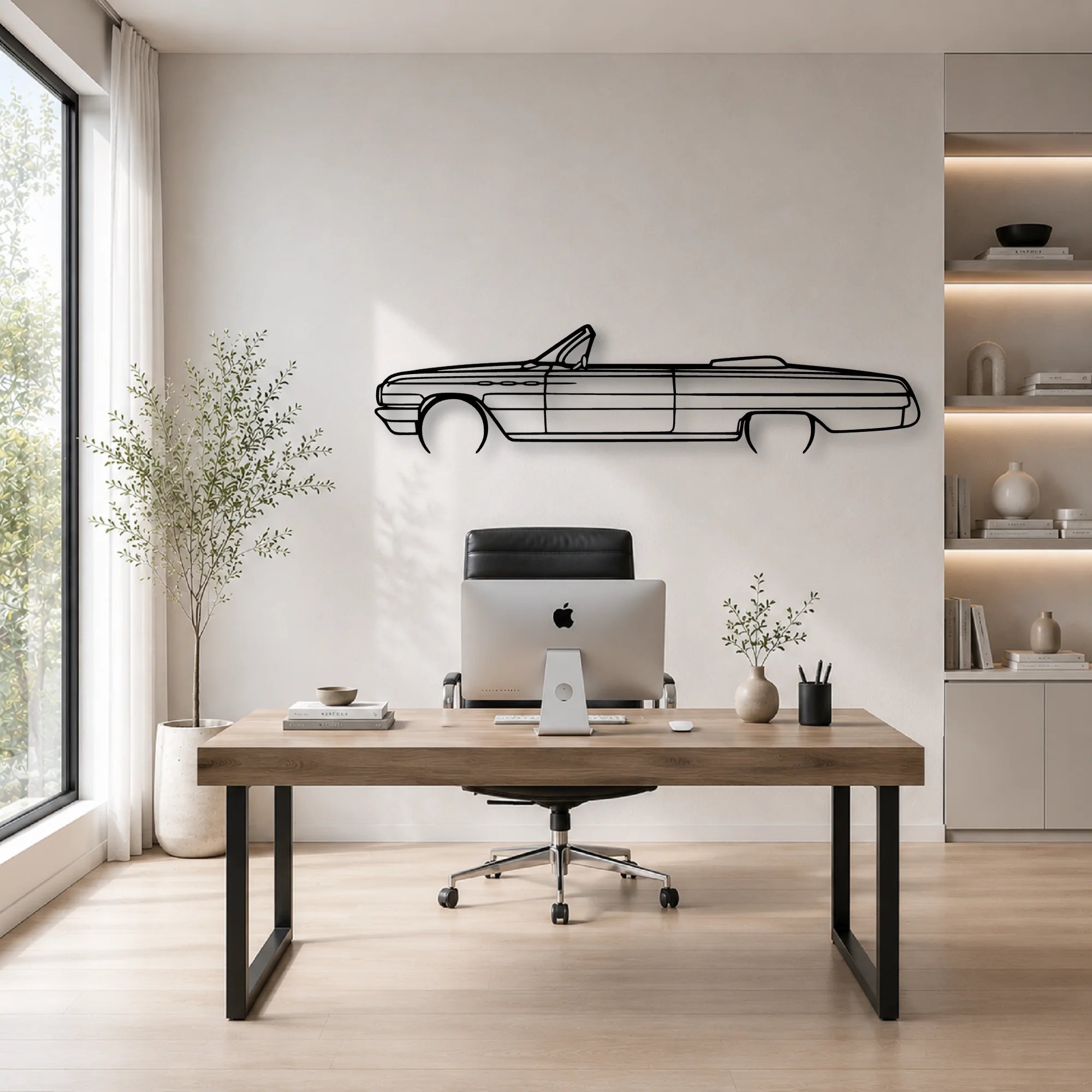 Invicta 1962 Classic Silhouette Metal Wall Art - Automotive Garage Decor