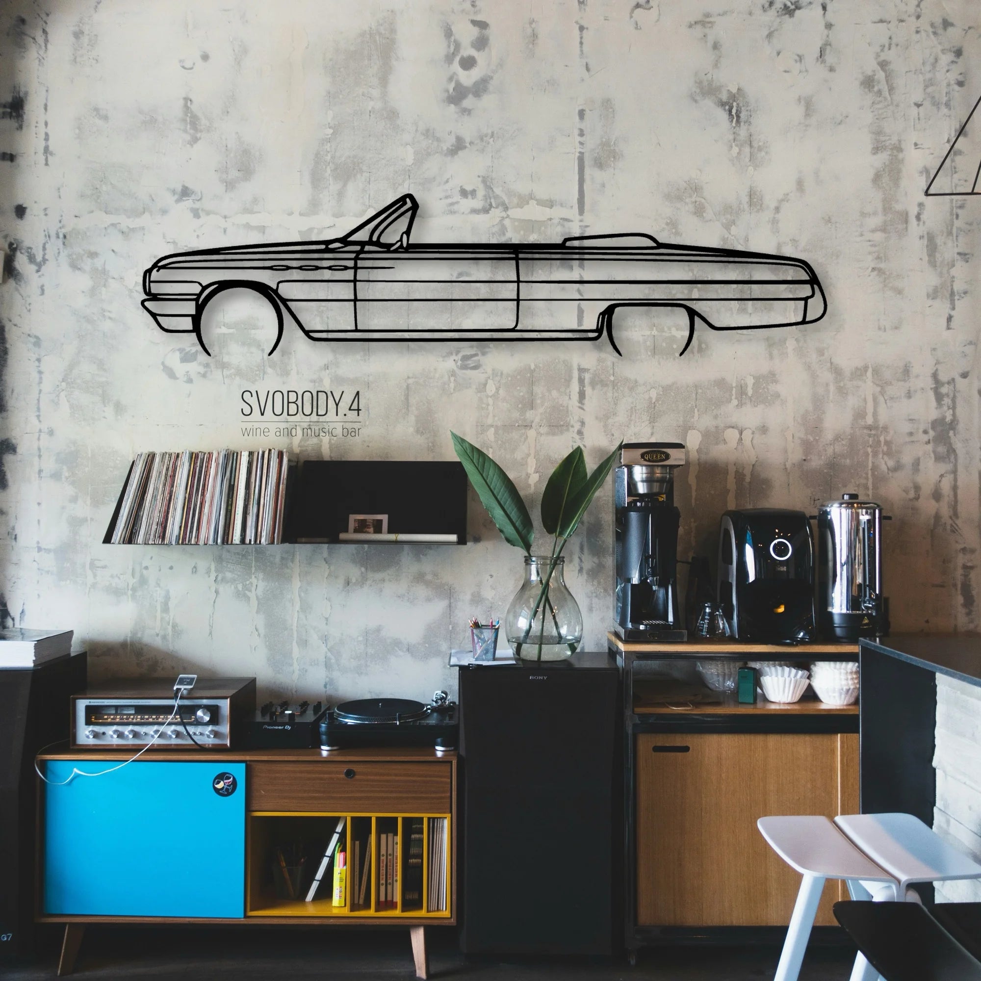 Invicta 1962 Classic Silhouette Metal Wall Art - Automotive Garage Decor