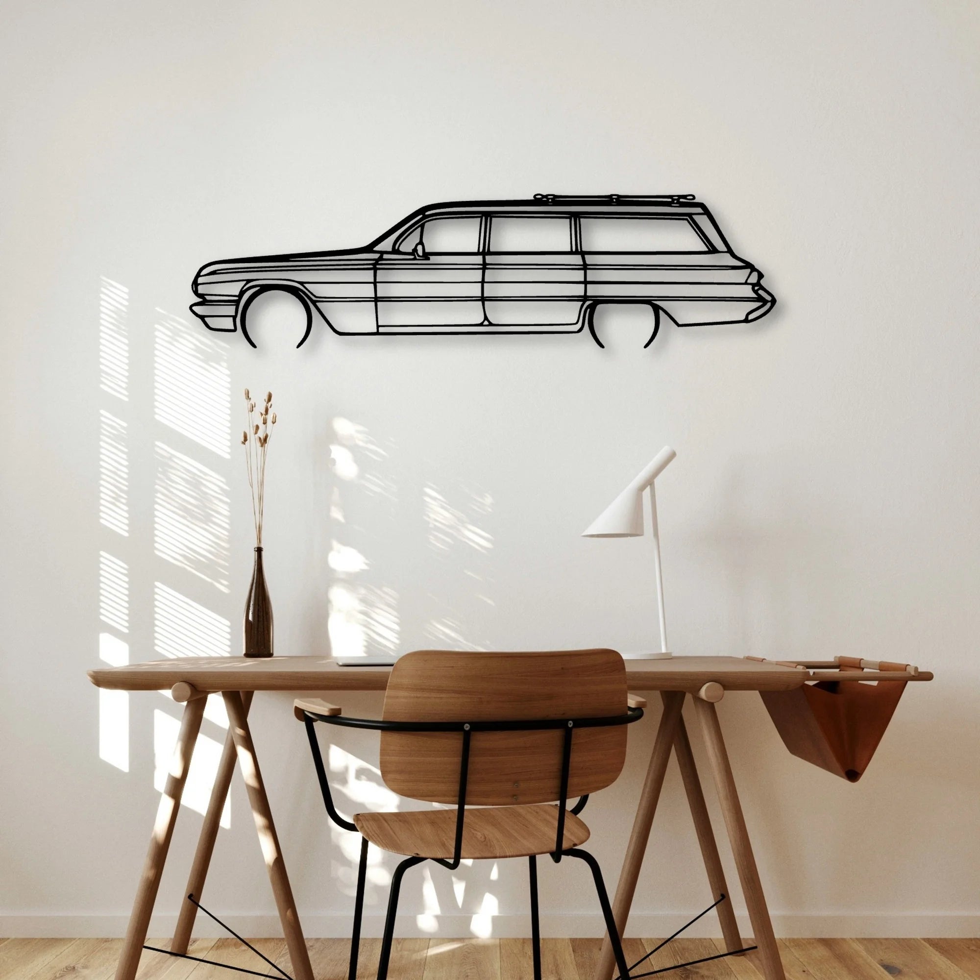 Invicta Station Wagon 1962 Classic Silhouette Metal Wall Art - Automotive Garage Decor