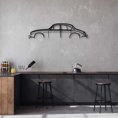J Mark 2 Classic Silhouette Metal Wall Art - Automotive Garage Decor