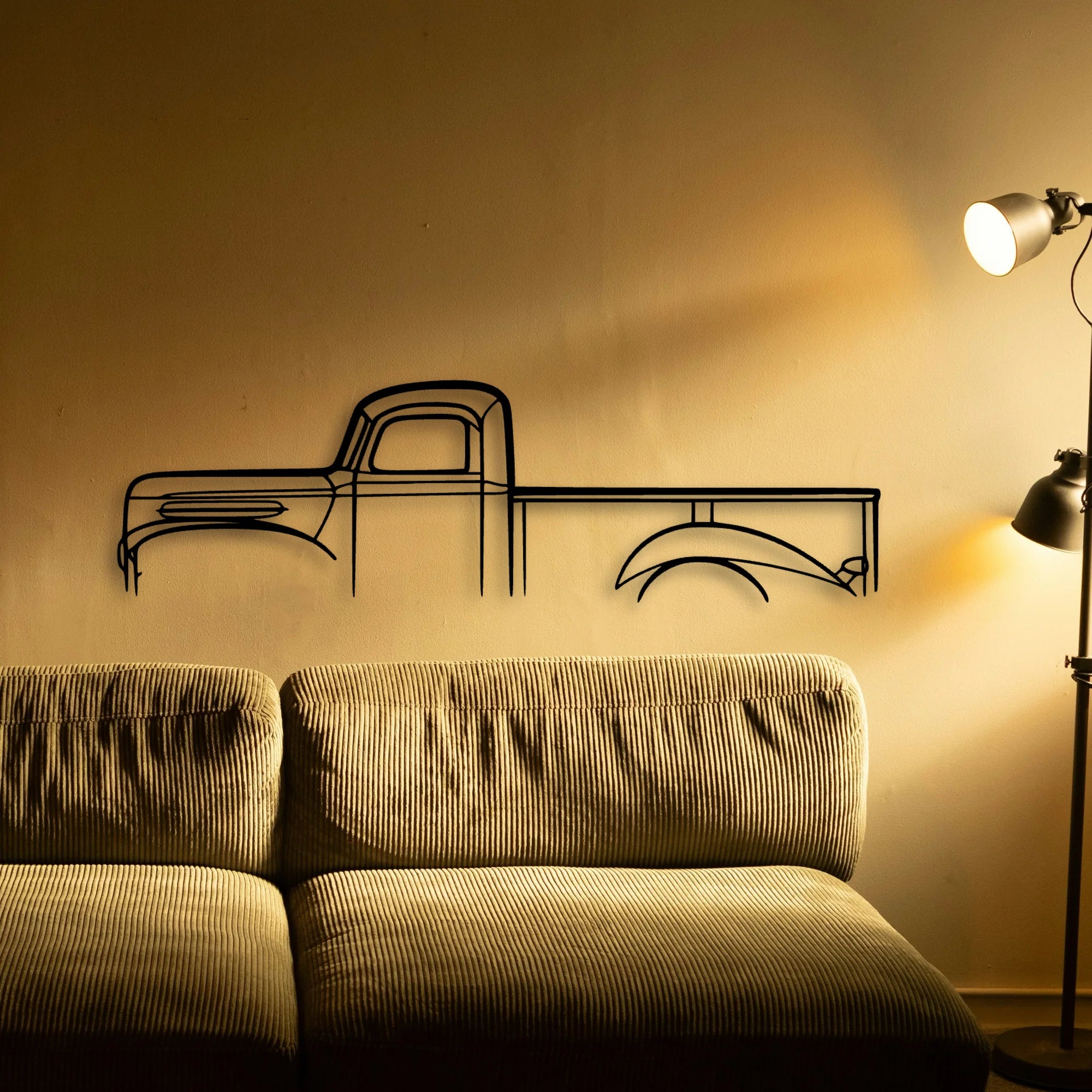 Jalibar 1974 Classic Silhouette Metal Wall Art - Automotive Garage Decor