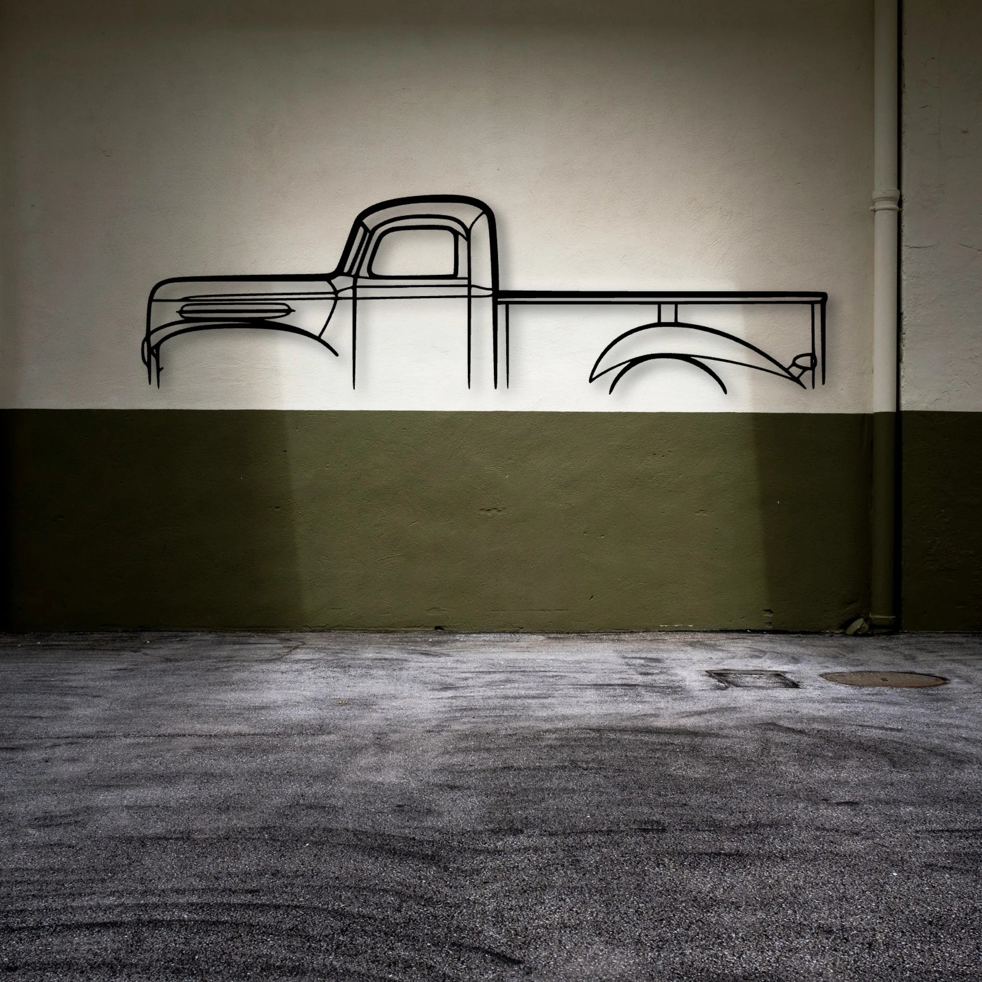 Jalibar 1974 Classic Silhouette Metal Wall Art - Automotive Garage Decor
