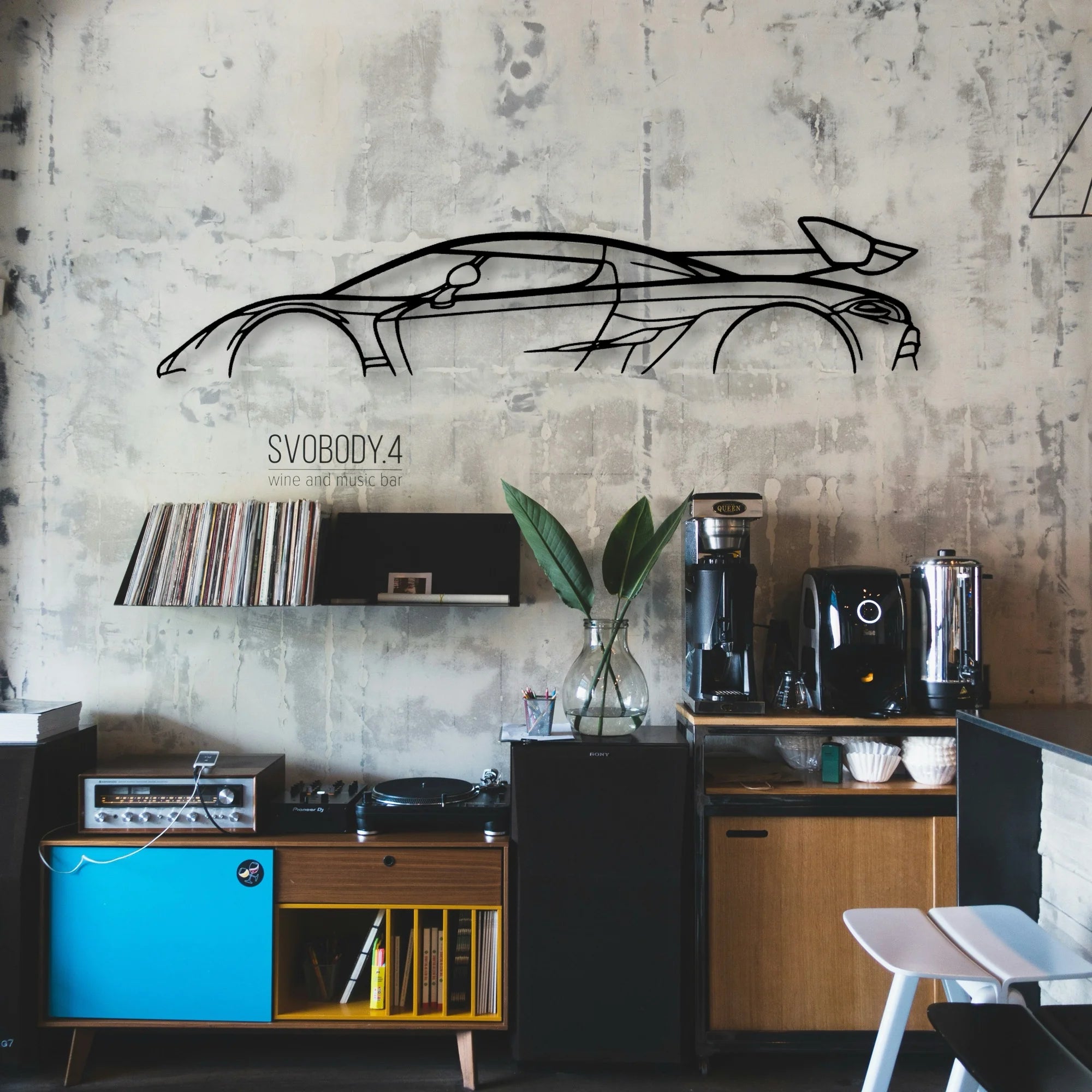 Jesko Classic Silhouette Metal Wall Art - Automotive Garage Decor