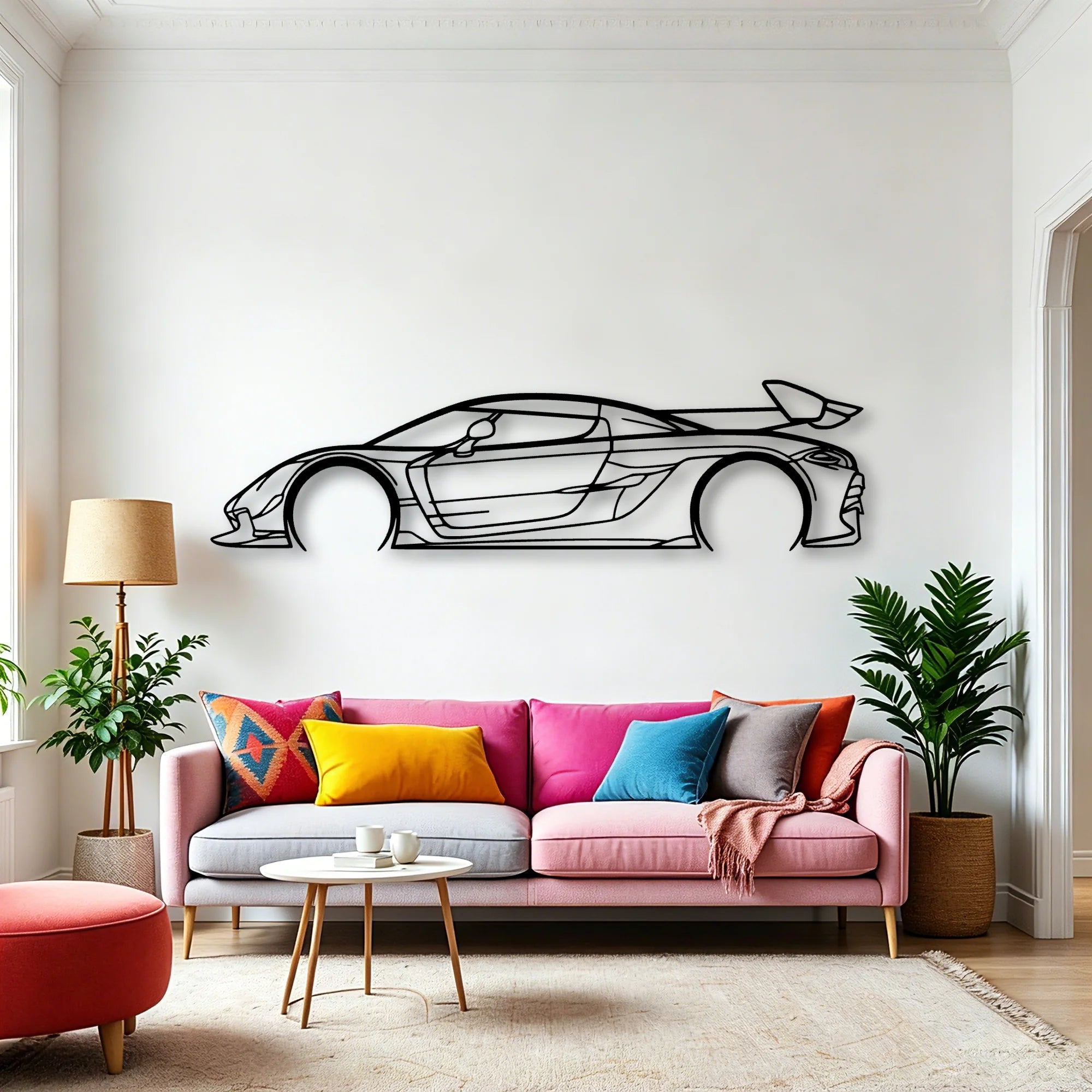 Jesko 2021 Classic Silhouette Metal Wall Art - Automotive Garage Decor
