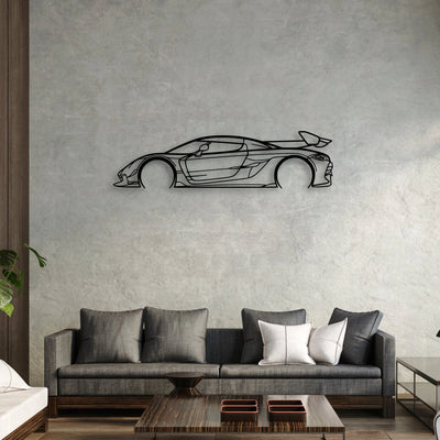 Jesko 2021 Classic Silhouette Metal Wall Art - Automotive Garage Decor