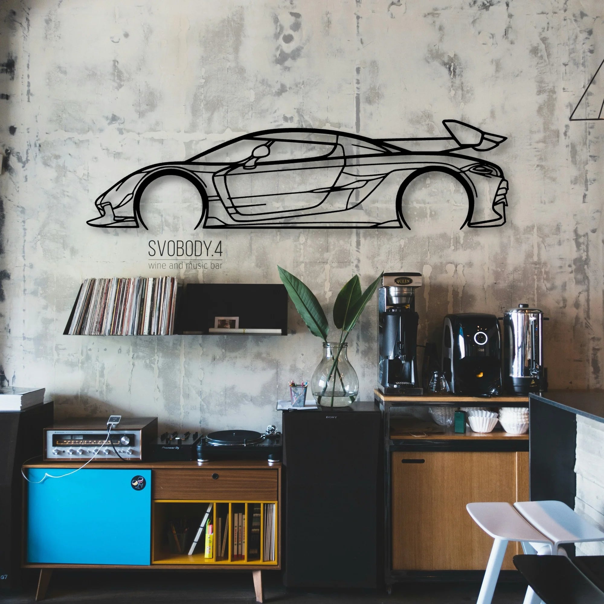 Jesko 2021 Classic Silhouette Metal Wall Art - Automotive Garage Decor