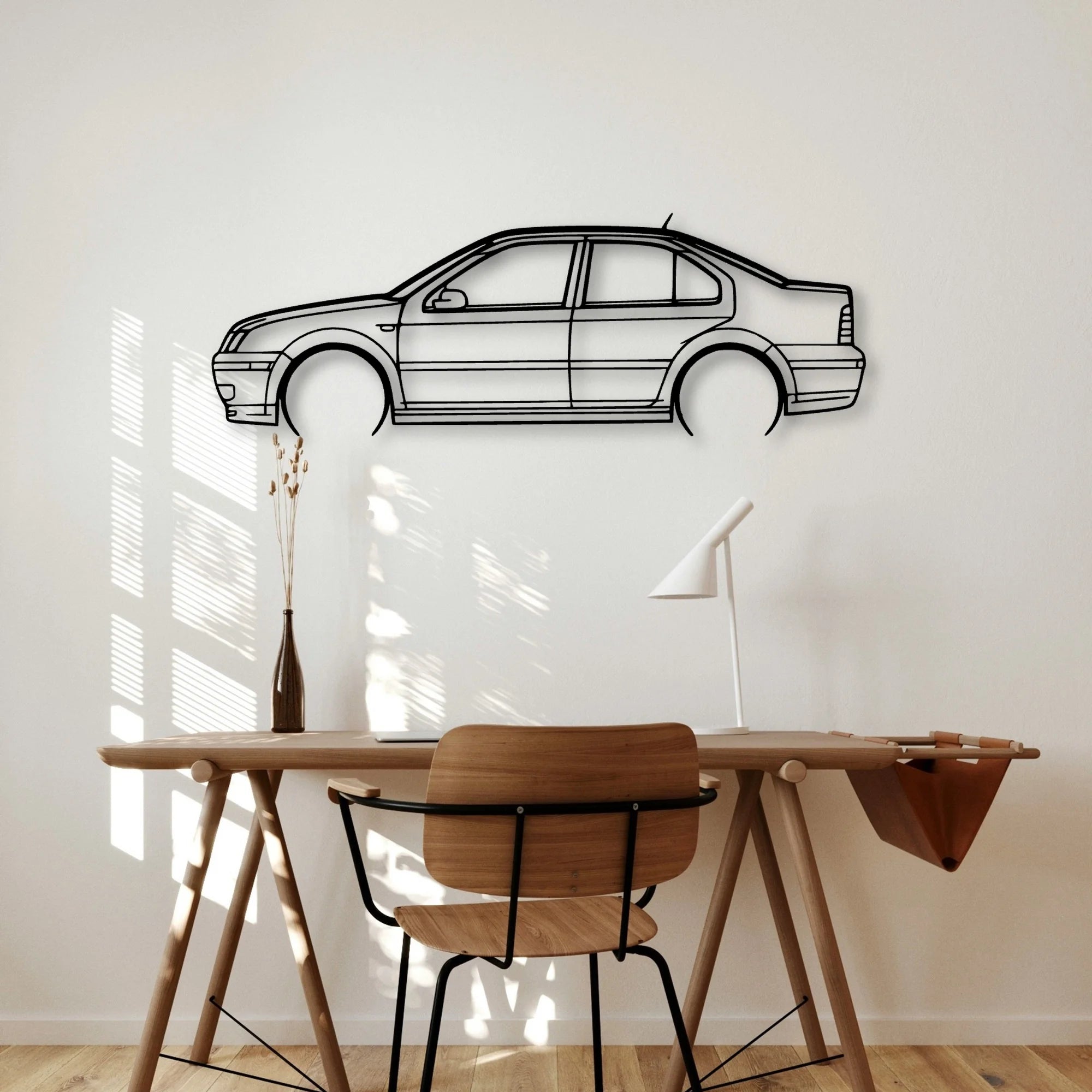 Jetta GLI 2004 Classic Silhouette Metal Wall Art - Automotive Garage Decor