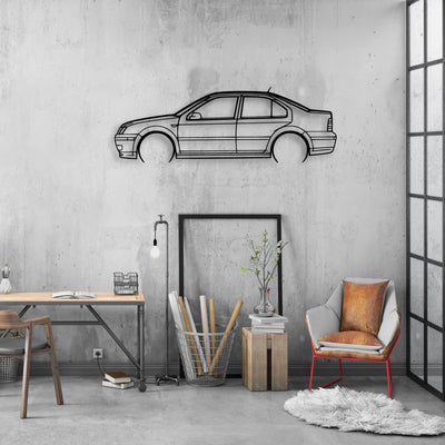 Jetta GLI 2004 Classic Silhouette Metal Wall Art - Automotive Garage Decor