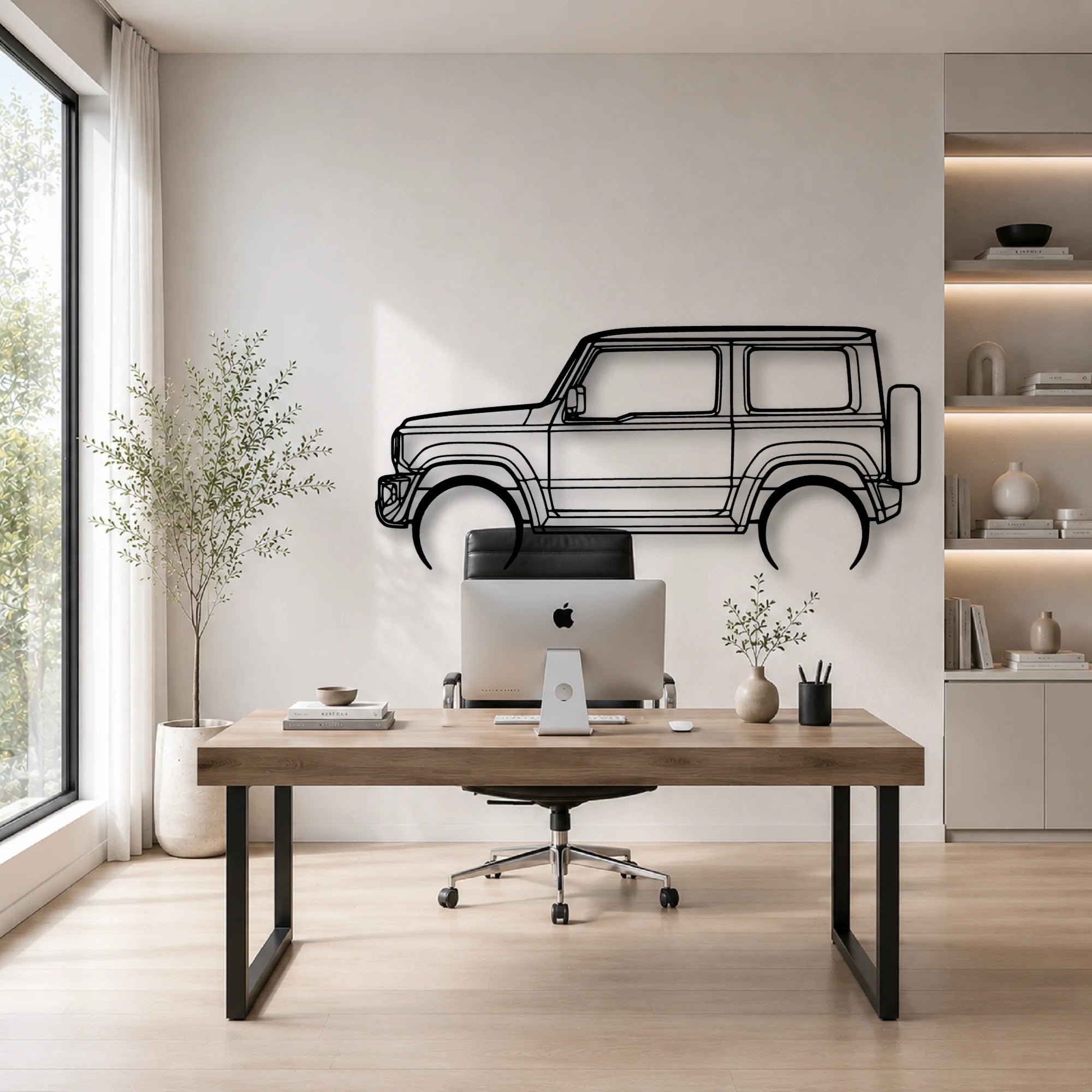 Jimny 2020 Classic Silhouette Metal Wall Art - Automotive Garage Decor