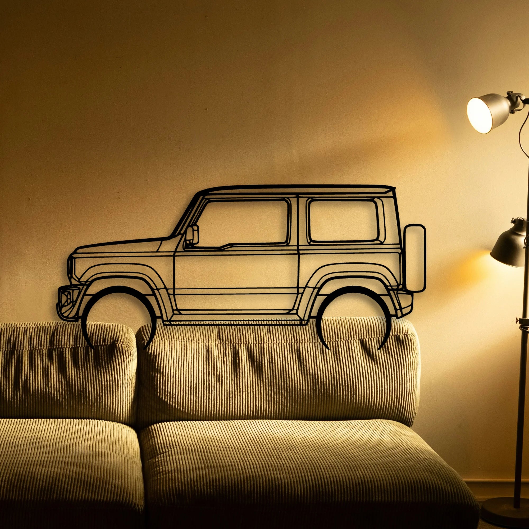 Jimny 2020 Classic Silhouette Metal Wall Art - Automotive Garage Decor