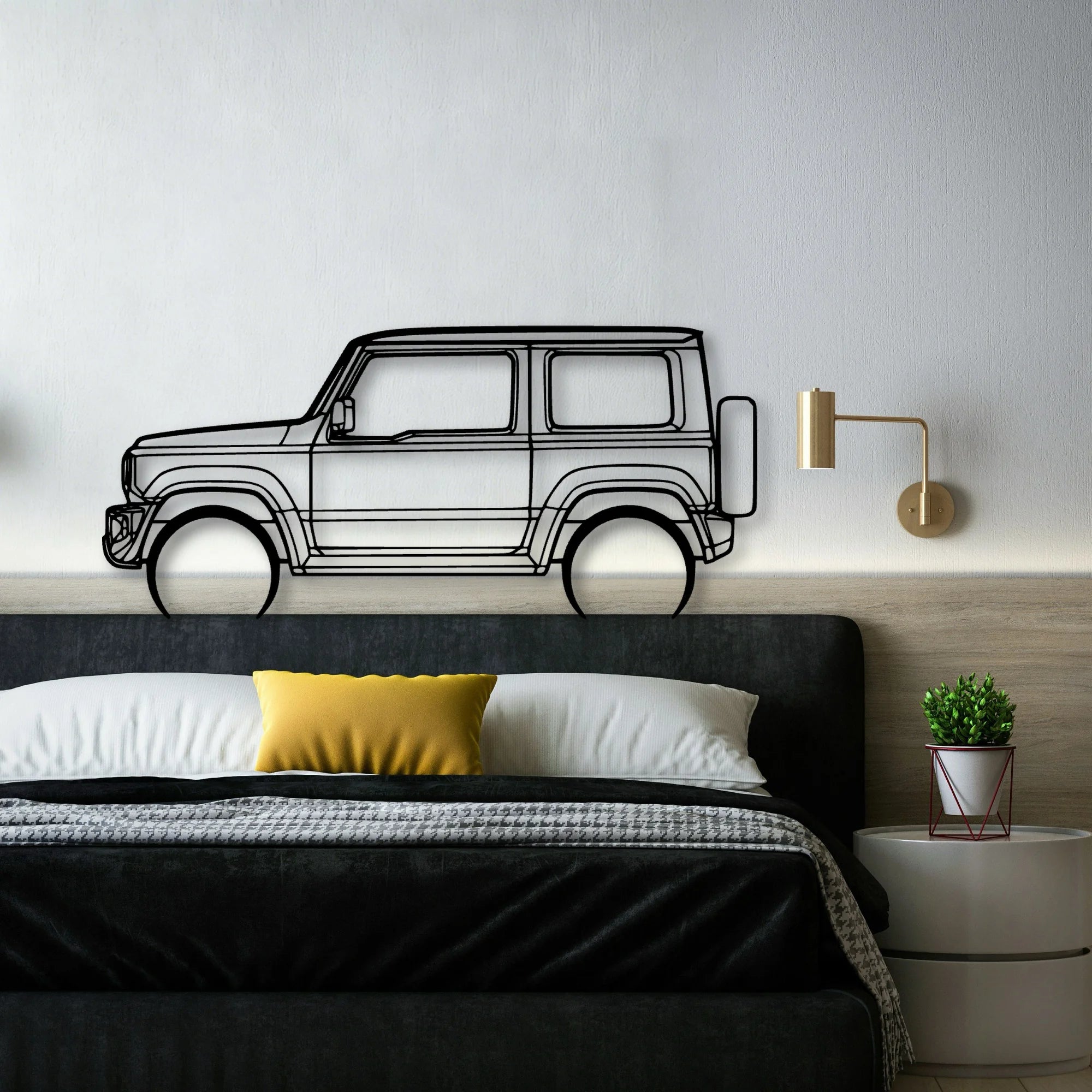 Jimny 2020 Classic Silhouette Metal Wall Art - Automotive Garage Decor