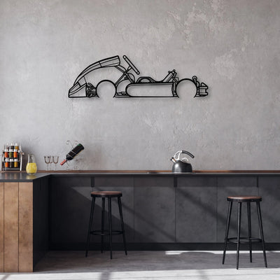 Junior Kart Classic Silhouette Metal Wall Art - Automotive Garage Decor