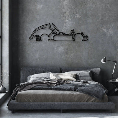 Junior Kart Classic Silhouette Metal Wall Art - Automotive Garage Decor