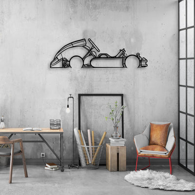 Junior Kart Classic Silhouette Metal Wall Art - Automotive Garage Decor