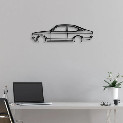 Kadett C 1973 Classic Silhouette Metal Wall Art - Automotive Garage Decor