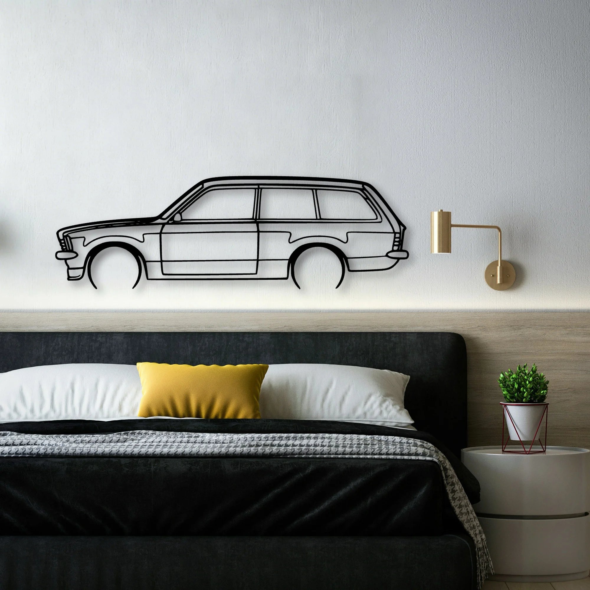 Kadett C 1978 Classic Silhouette Metal Wall Art - Automotive Garage Decor