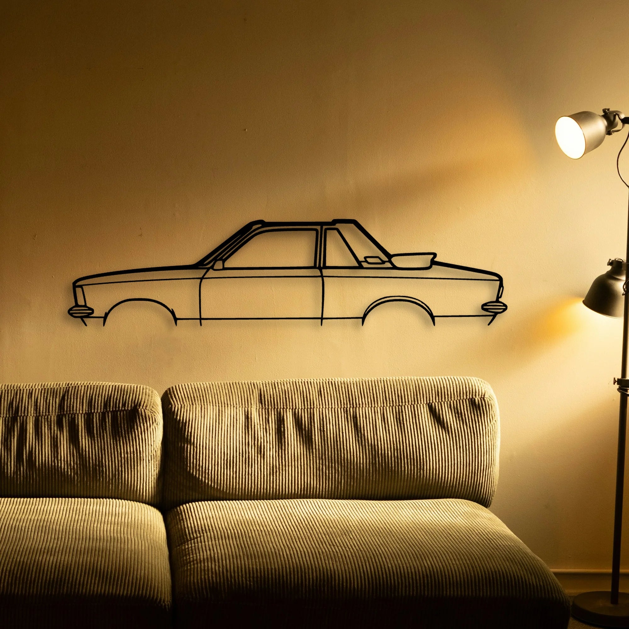 Kadett C Aero 1978 Classic Silhouette Metal Wall Art - Automotive Garage Decor
