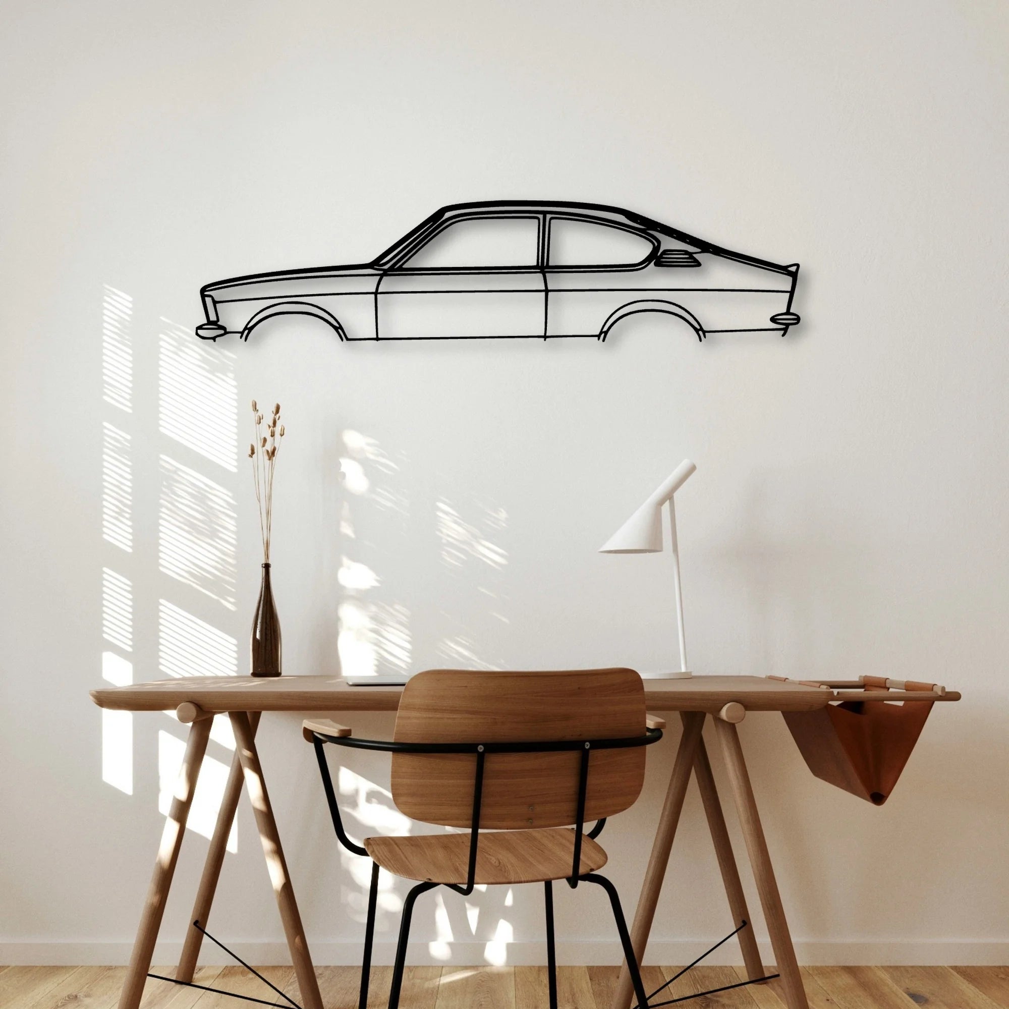 Kadett Coupe 1978 Classic Silhouette Metal Wall Art - Automotive Garage Decor