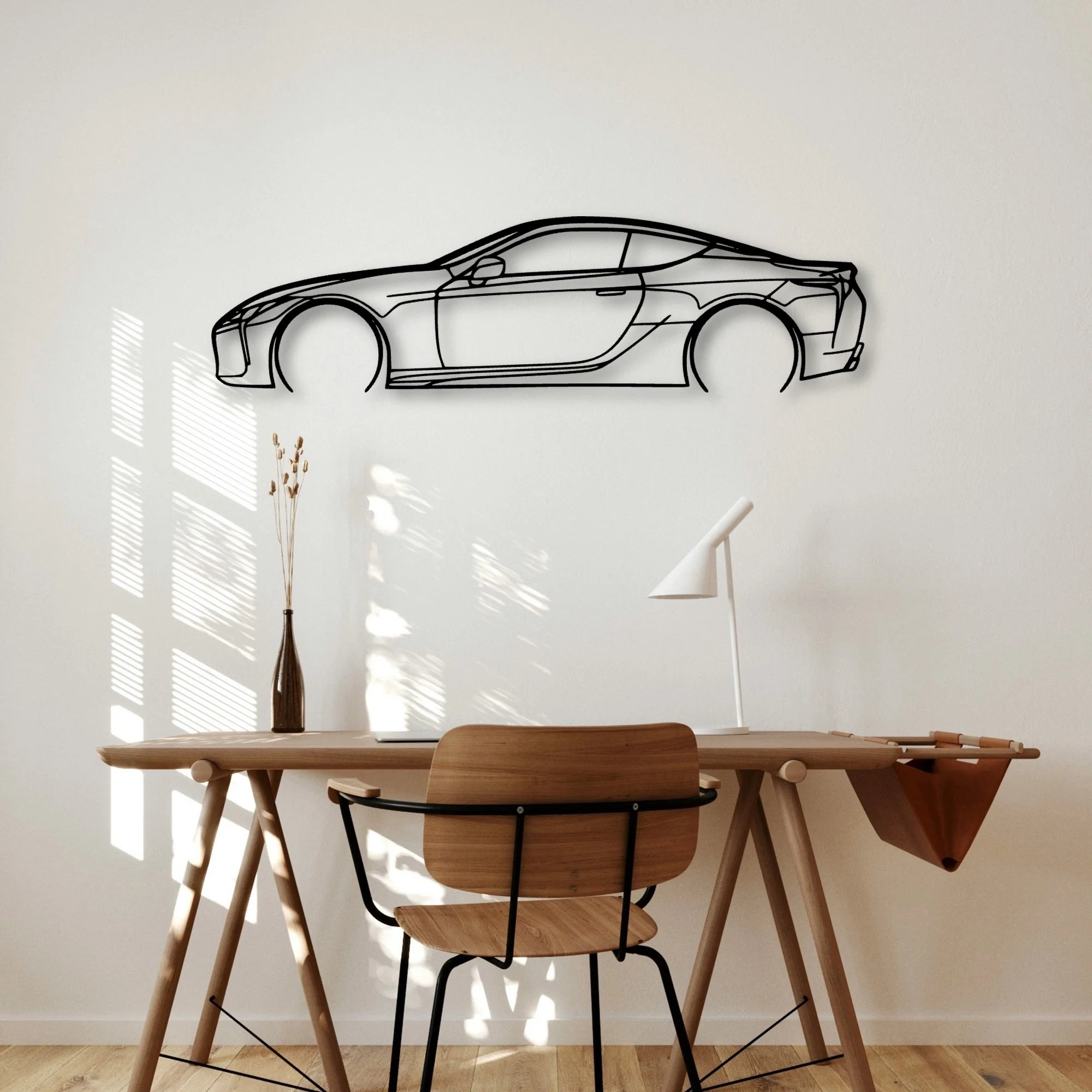 LC 2 Classic Silhouette Metal Wall Art - Automotive Garage Decor