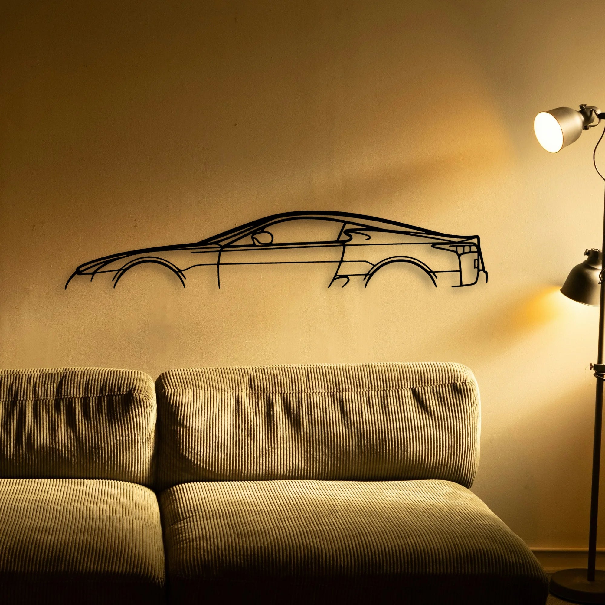 LFA 2012 Classic Silhouette Metal Wall Art - Automotive Garage Decor