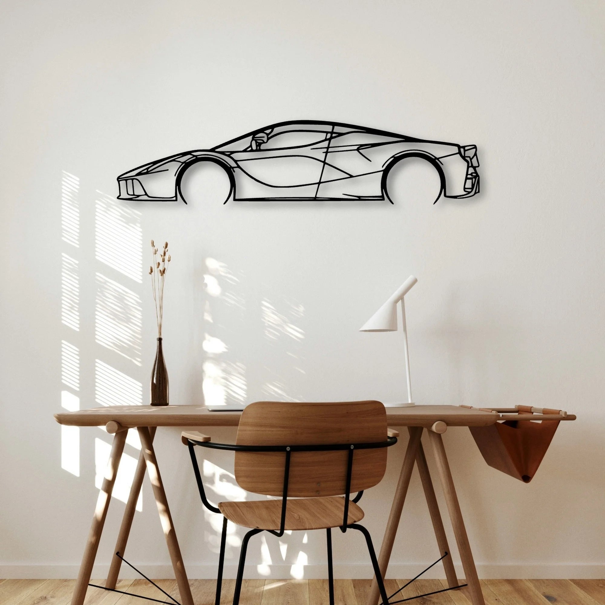 La 2015 Classic Silhouette Metal Wall Art - Automotive Garage Decor