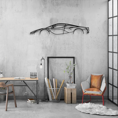 La 3 Classic Silhouette Metal Wall Art - Automotive Garage Decor