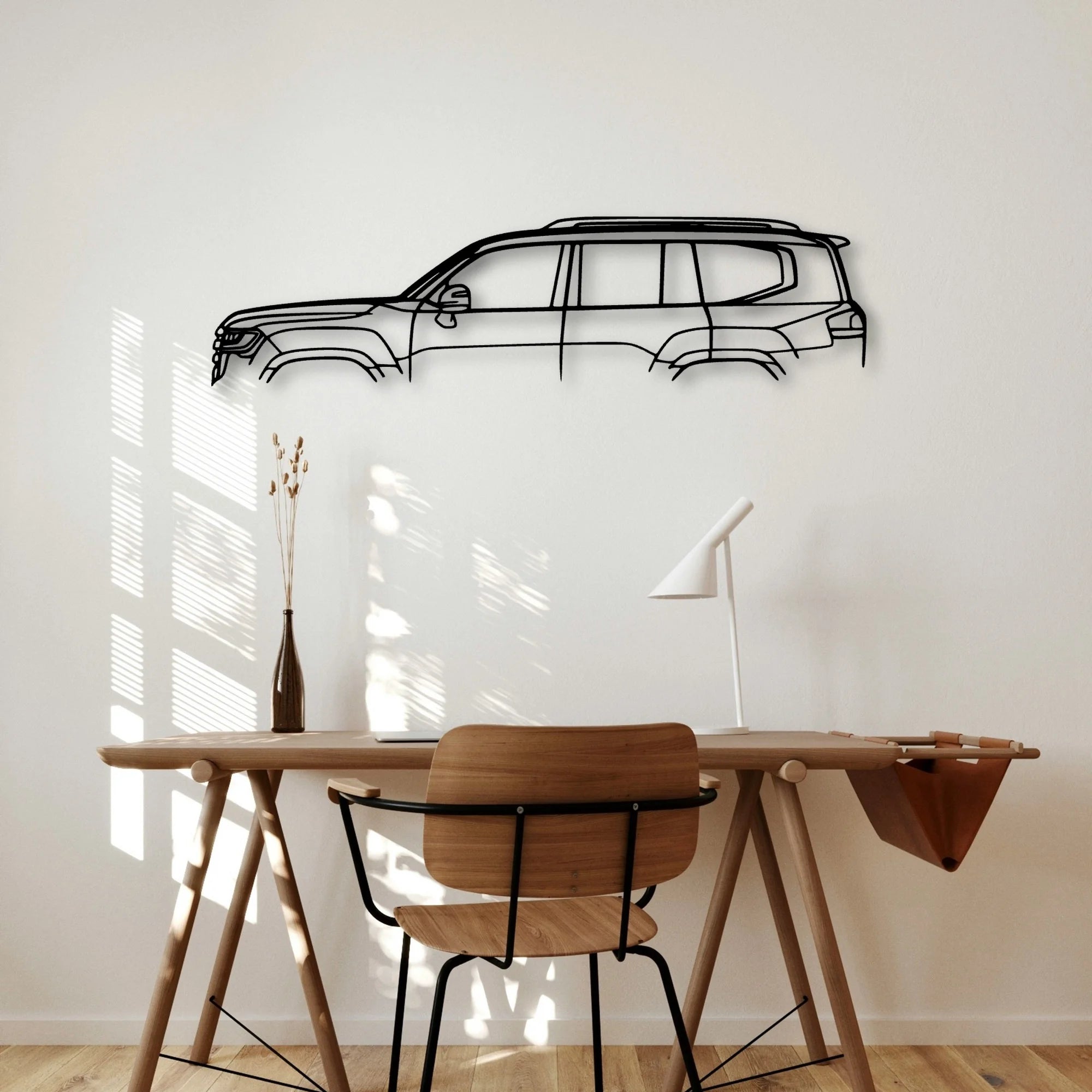Land Cruiser 300VX 2022 Classic Silhouette Metal Wall Art - Automotive Garage Decor