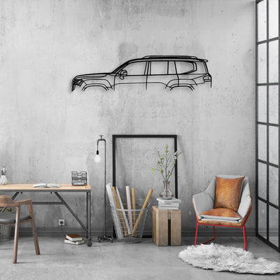Land Cruiser 300VX 2022 Classic Silhouette Metal Wall Art - Automotive Garage Decor