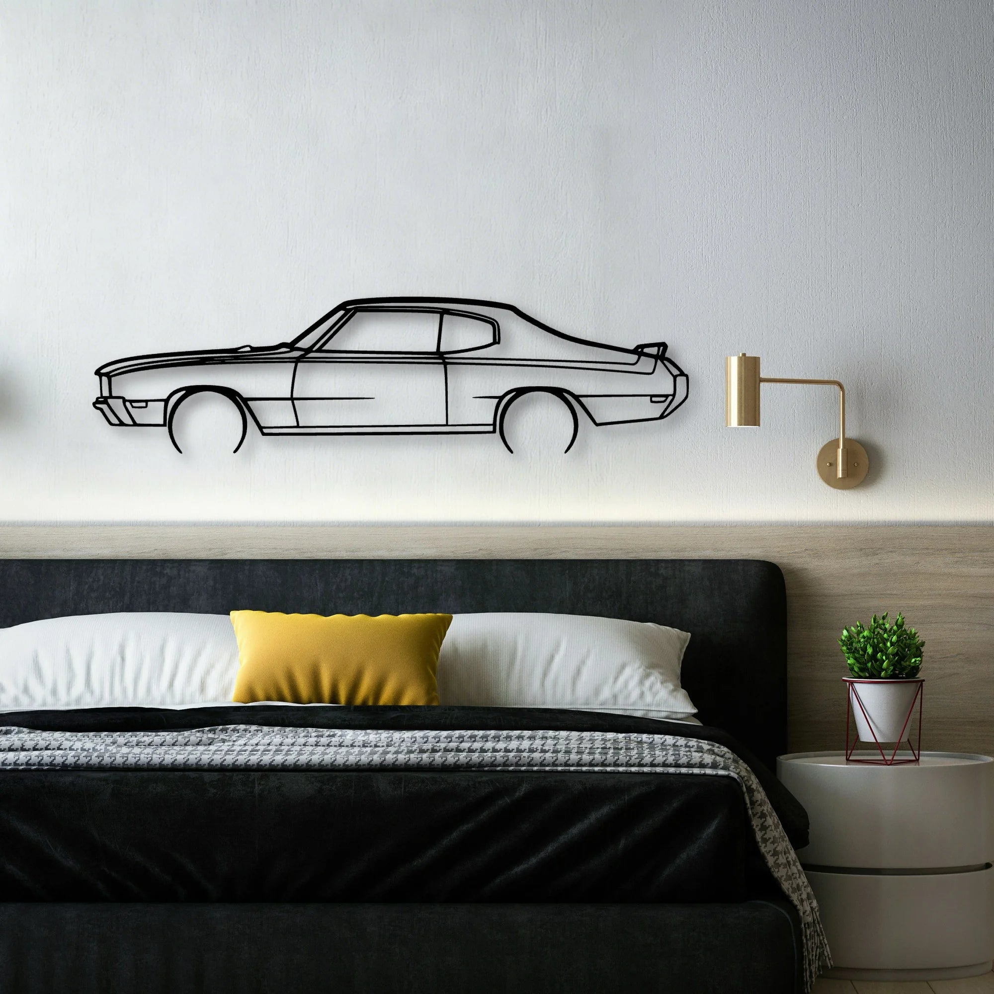 Lark GSX 1970 2 Classic Silhouette Metal Wall Art - Automotive Garage Decor
