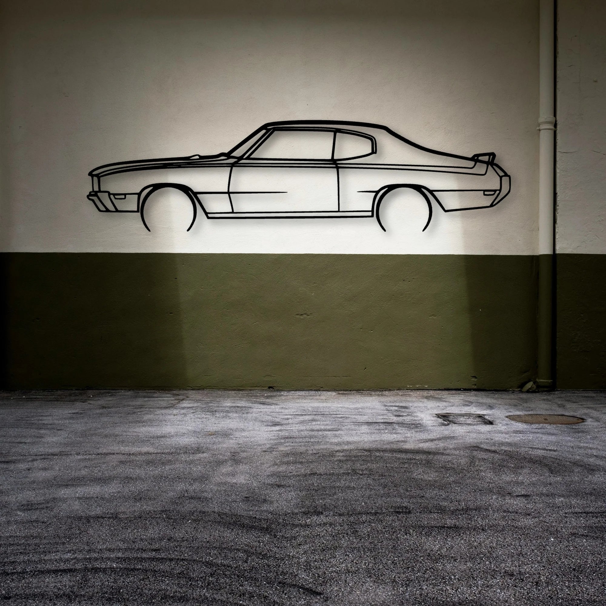 Lark GSX 1970 2 Classic Silhouette Metal Wall Art - Automotive Garage Decor