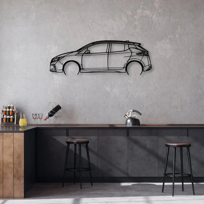 Leaf Nismo 2020 Classic Silhouette Metal Wall Art - Automotive Garage Decor