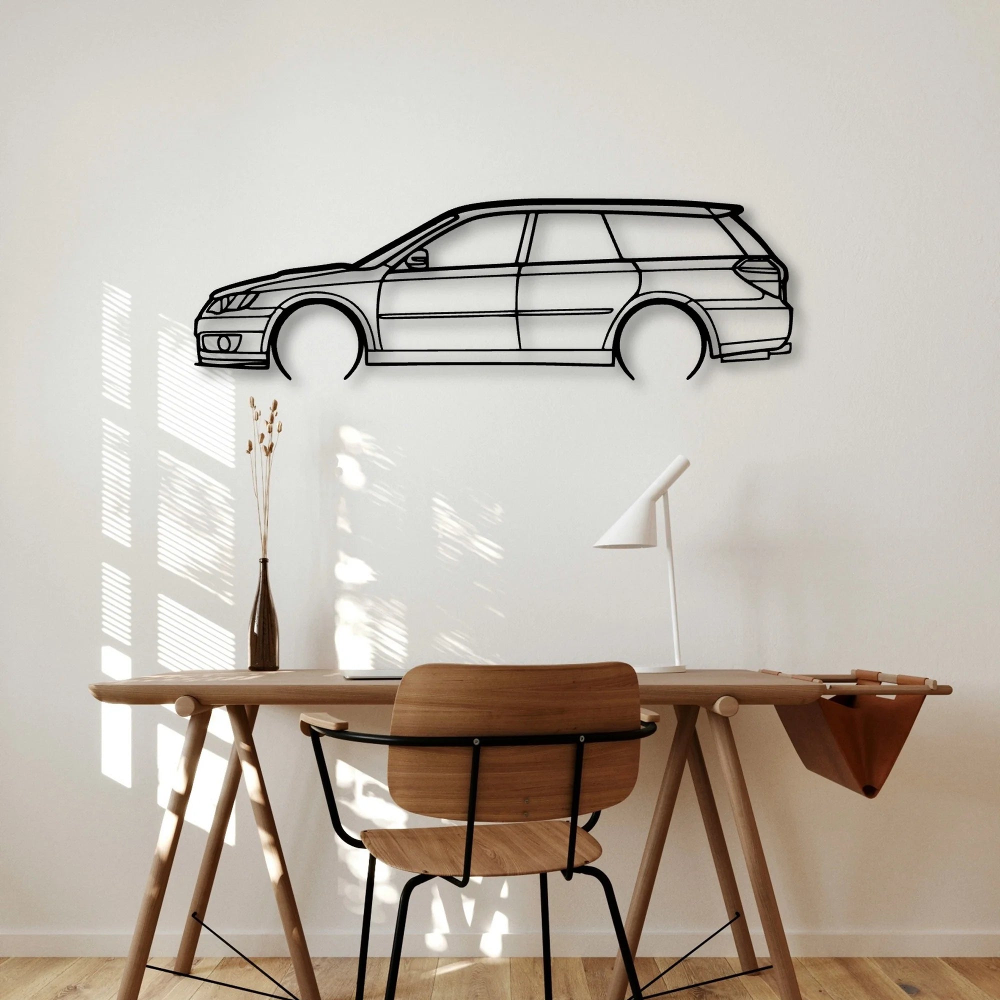Legacy GT 2007 Classic Silhouette Metal Wall Art - Automotive Garage Decor