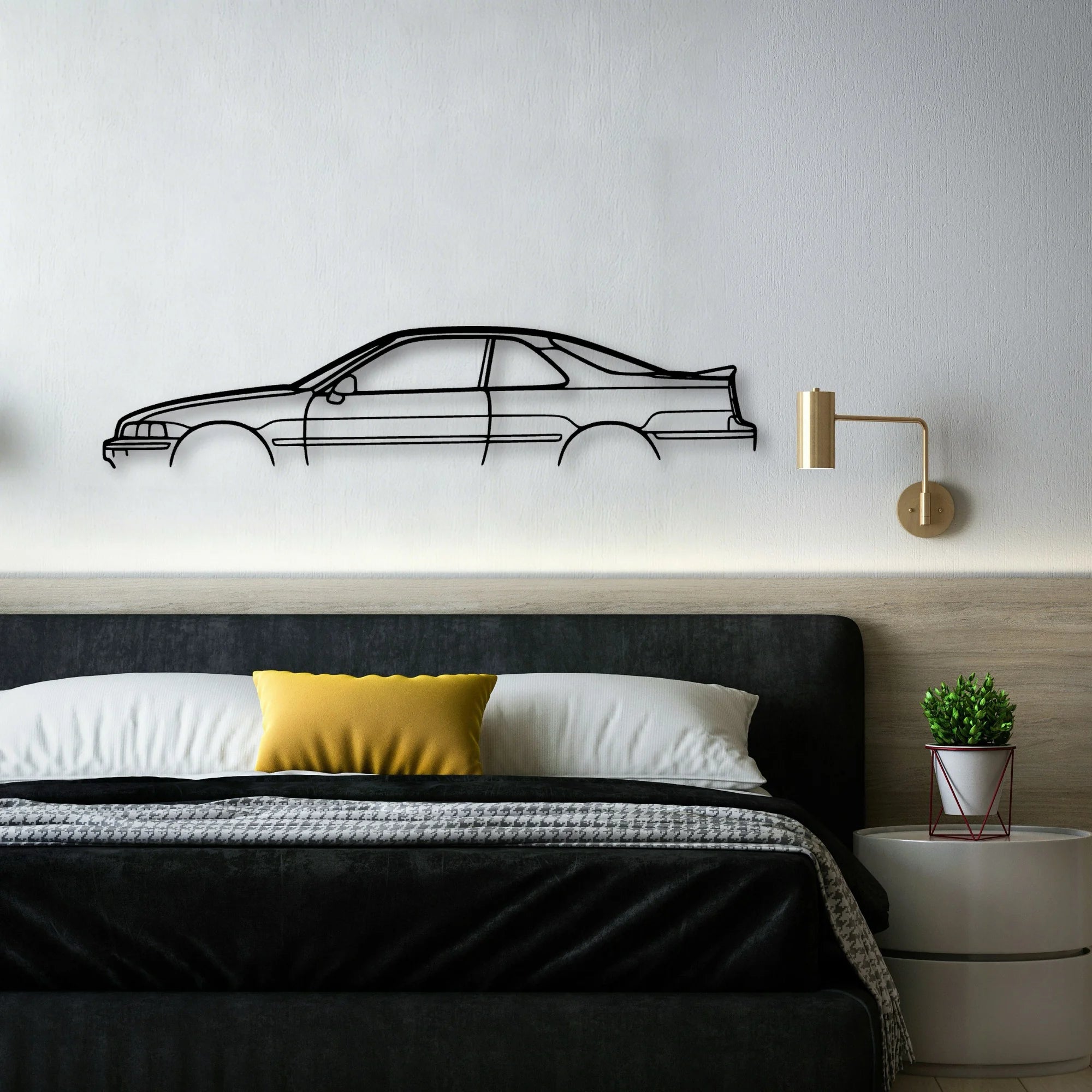Legend LS Classic Silhouette Metal Wall Art - Automotive Garage Decor