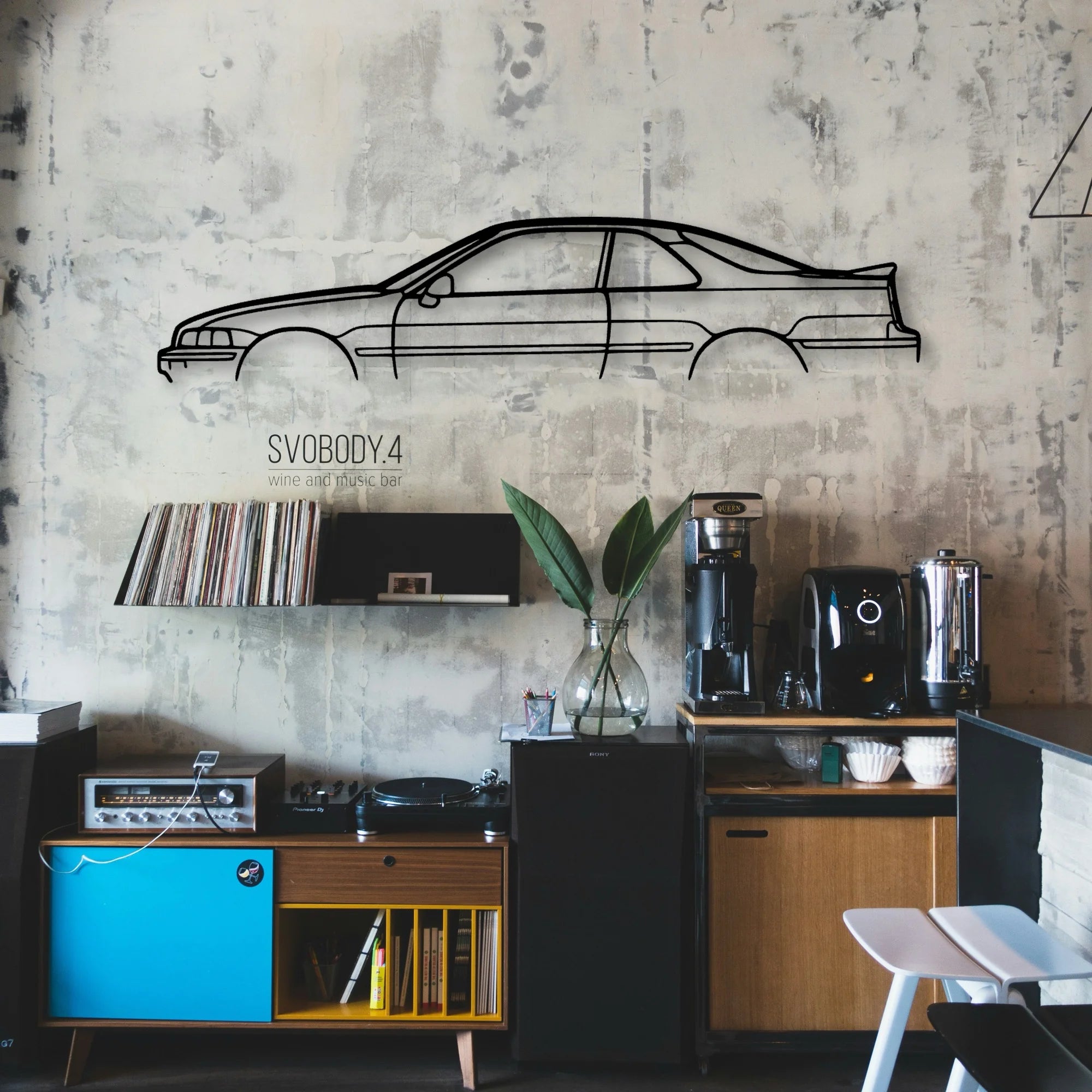 Legend LS Classic Silhouette Metal Wall Art - Automotive Garage Decor