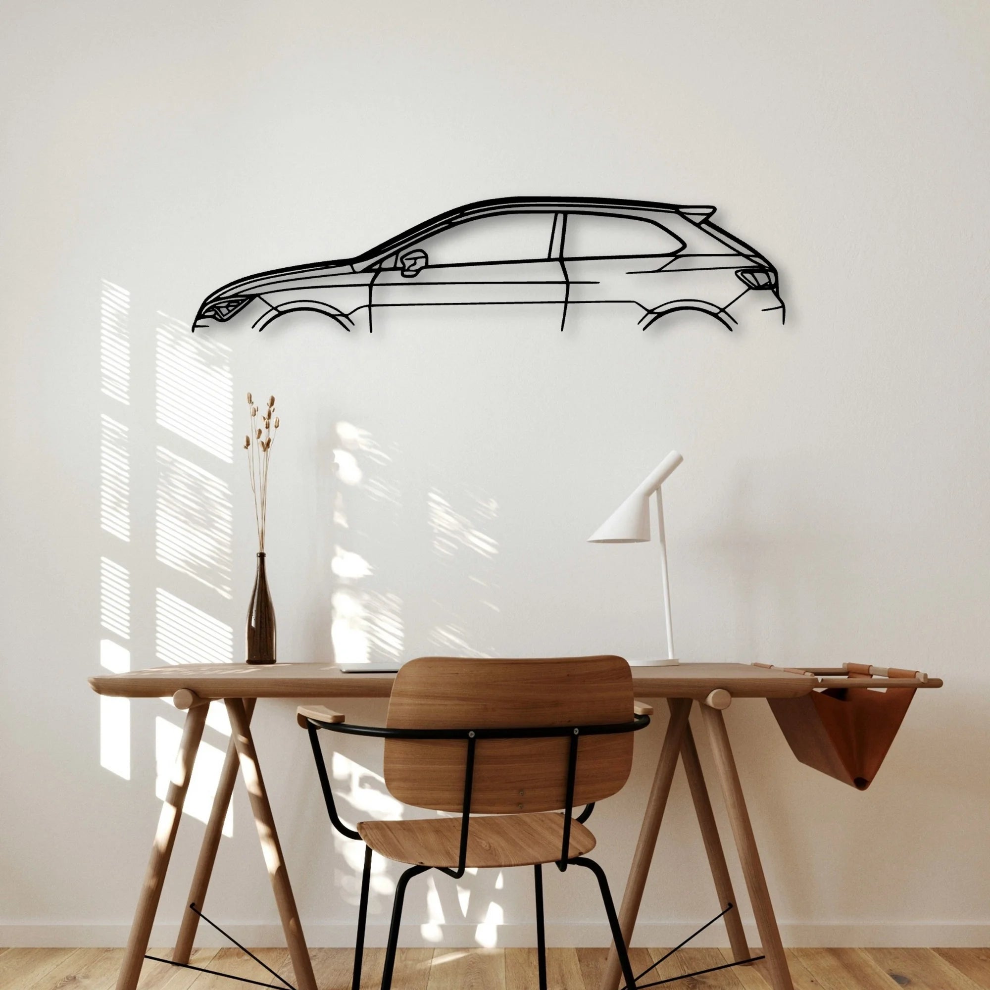 Leon FR 2017 Classic Silhouette Metal Wall Art - Automotive Garage Decor