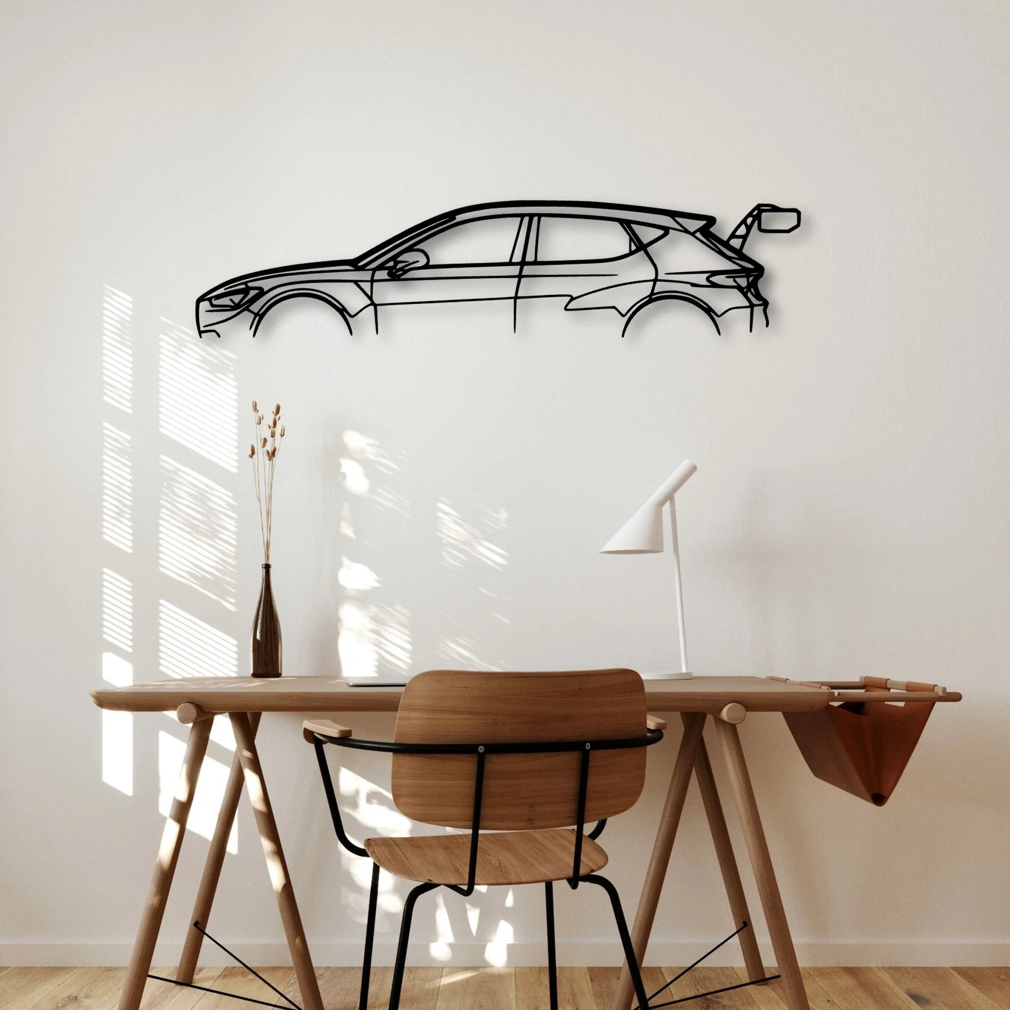 Leon TCR Classic Silhouette Metal Wall Art - Automotive Garage Decor