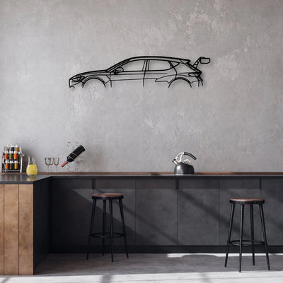 Leon TCR Classic Silhouette Metal Wall Art - Automotive Garage Decor