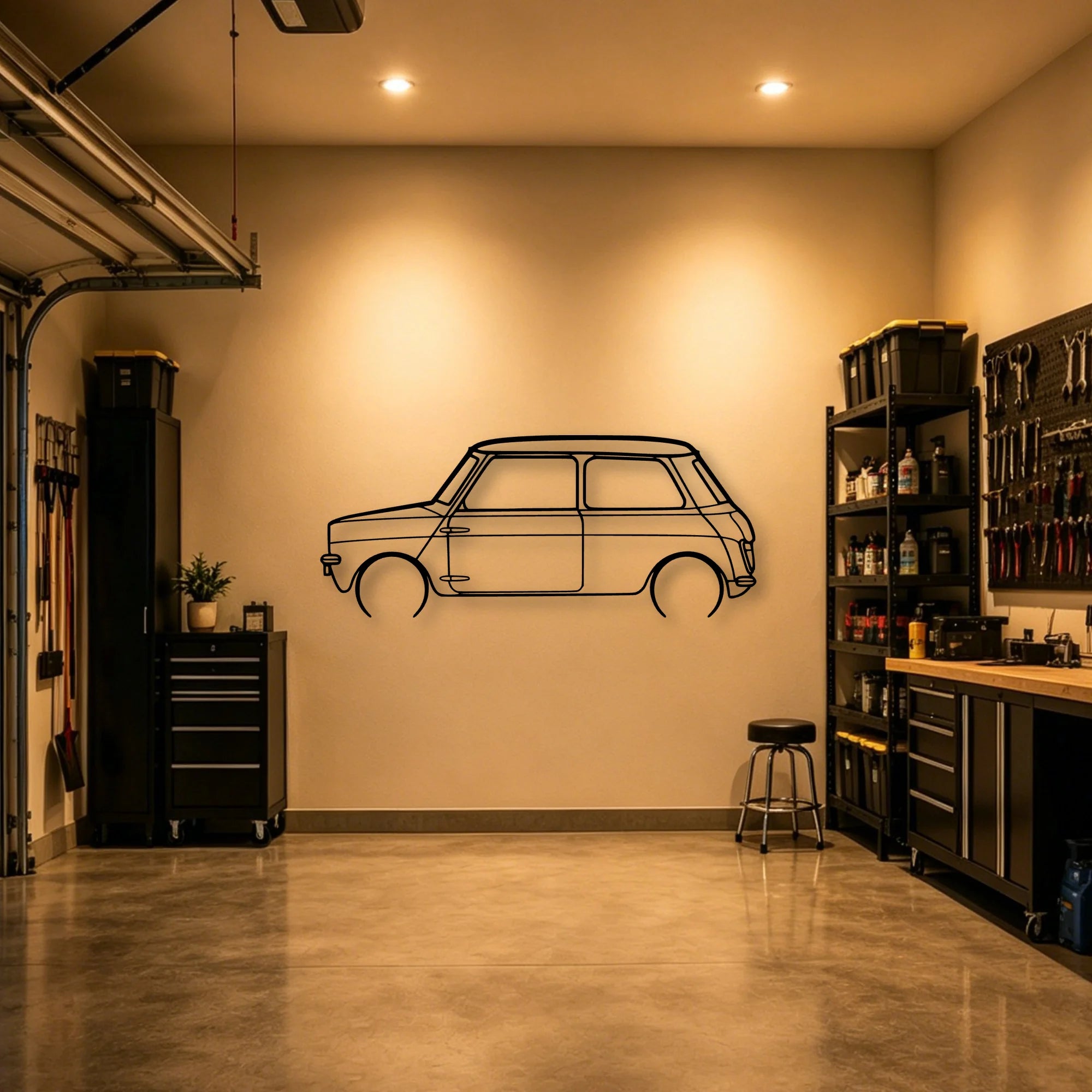 Leyland Classic Silhouette Metal Wall Art - Automotive Garage Decor