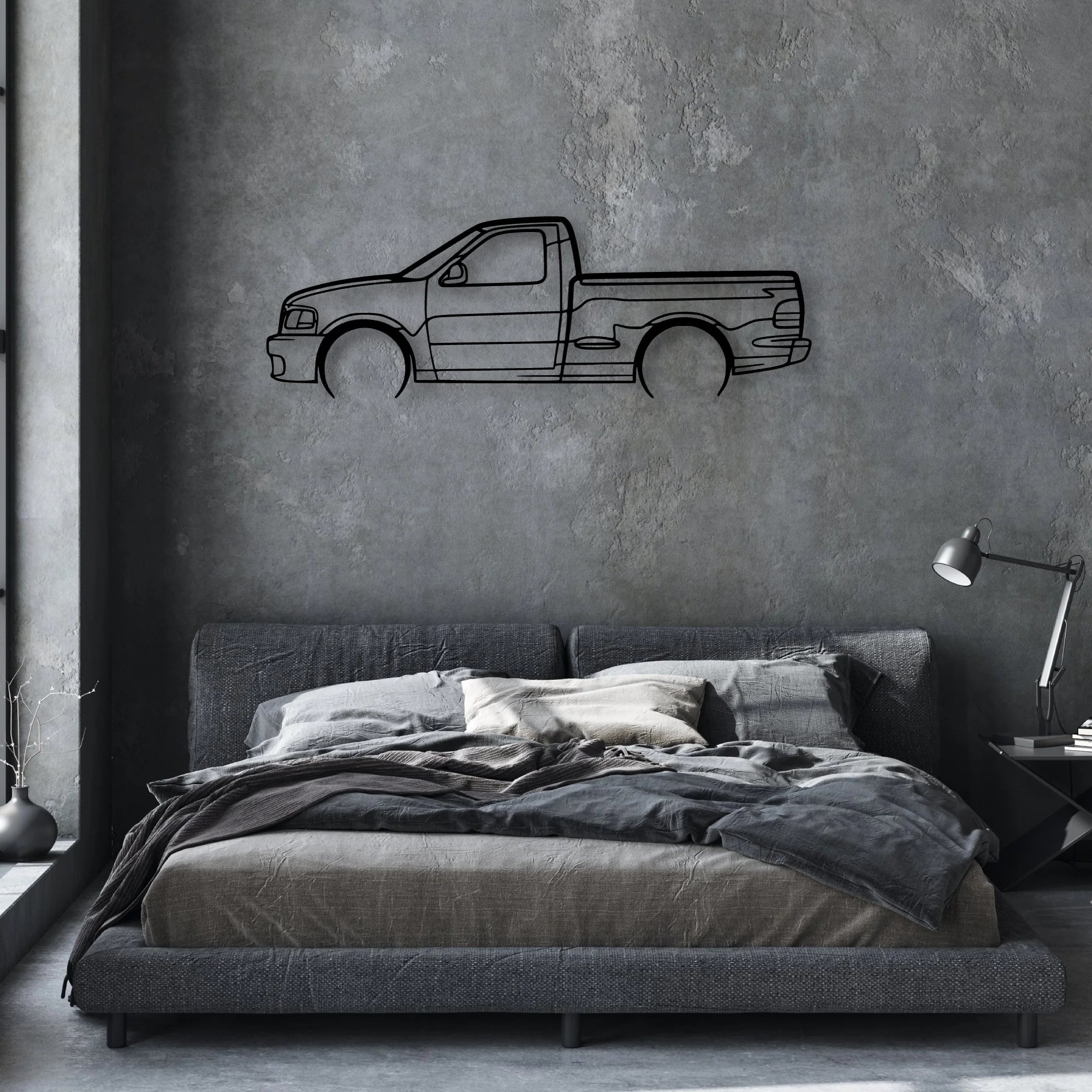 Lightning SV F150 2004 Classic Silhouette Metal Wall Art - Automotive Garage Decor