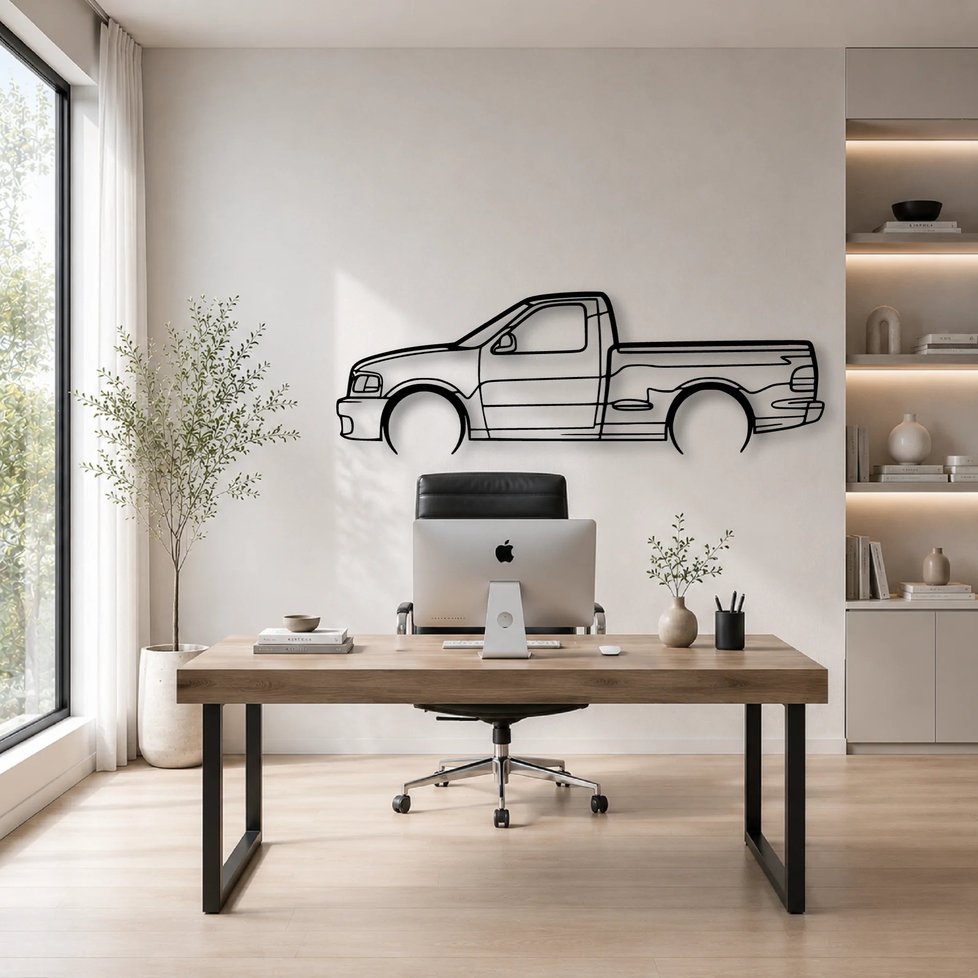 Lightning SV F150 2004 Classic Silhouette Metal Wall Art - Automotive Garage Decor