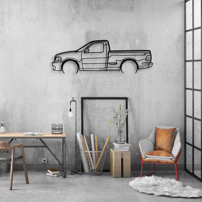 Lightning SV F150 2004 Classic Silhouette Metal Wall Art - Automotive Garage Decor