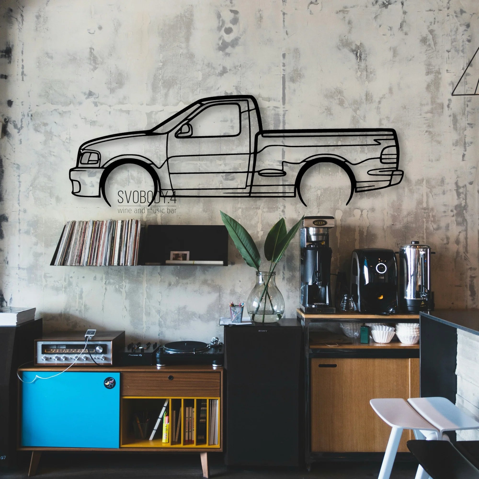 Lightning SV F150 2004 Classic Silhouette Metal Wall Art - Automotive Garage Decor