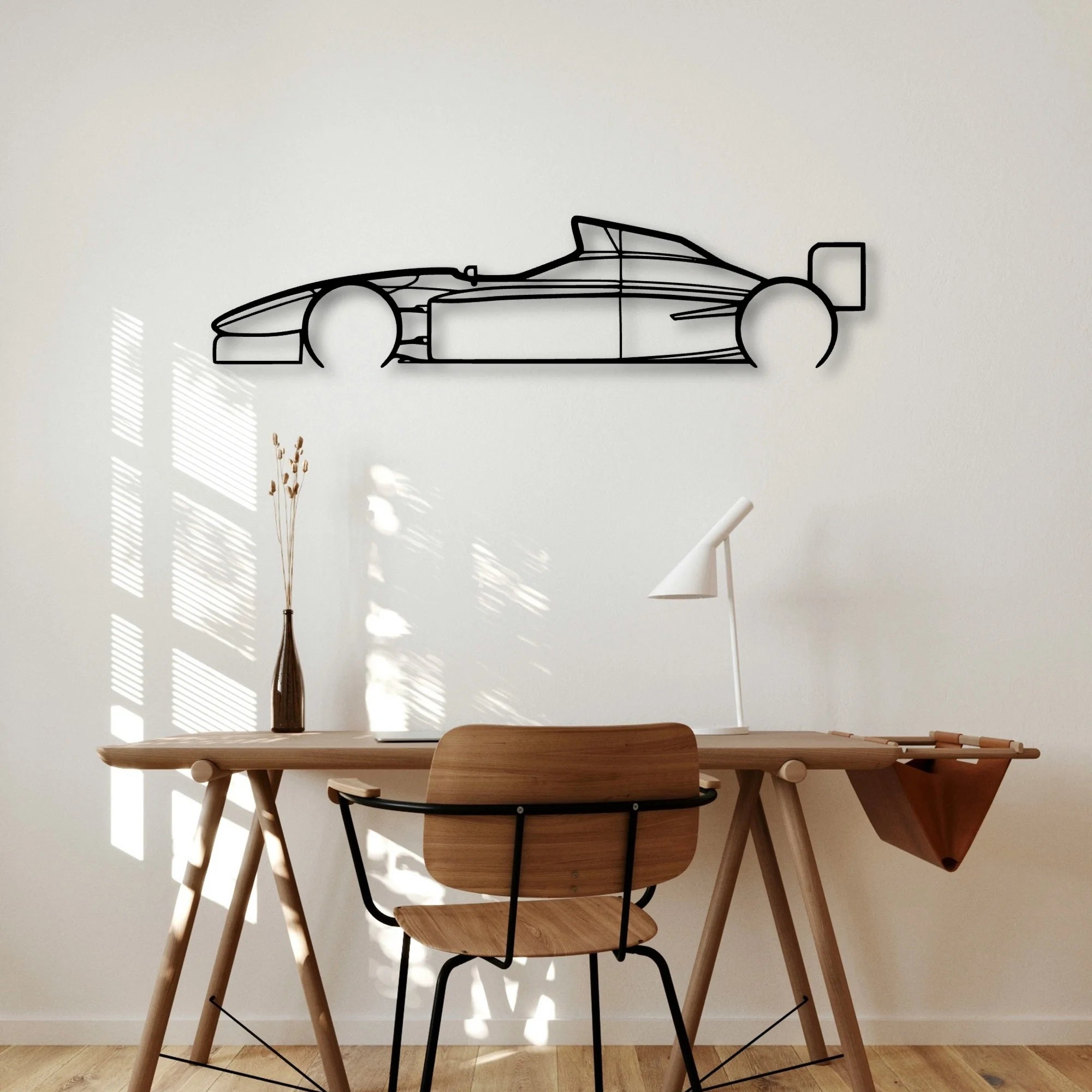Lola T96 Classic Silhouette Metal Wall Art - Automotive Garage Decor