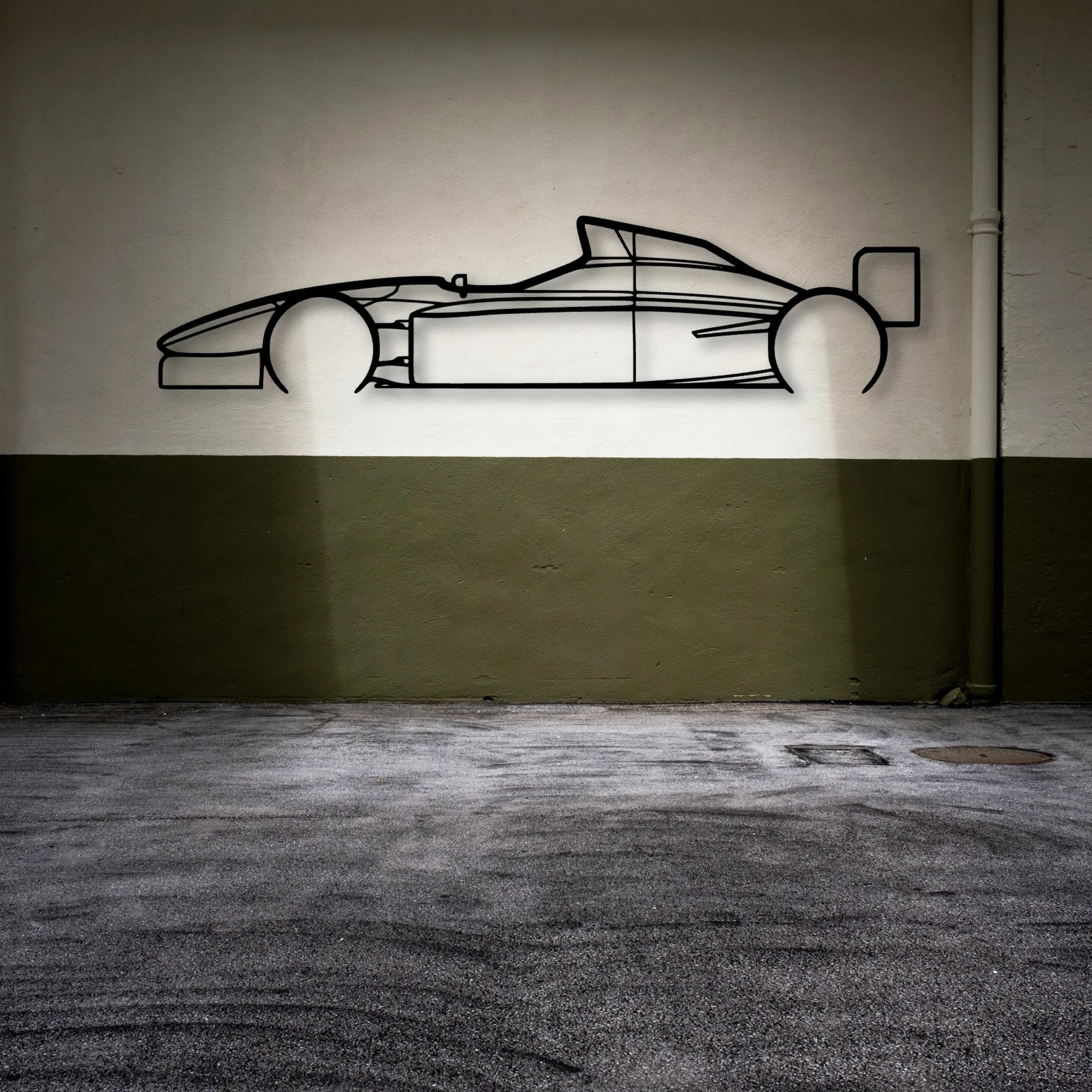 Lola T96 Classic Silhouette Metal Wall Art - Automotive Garage Decor