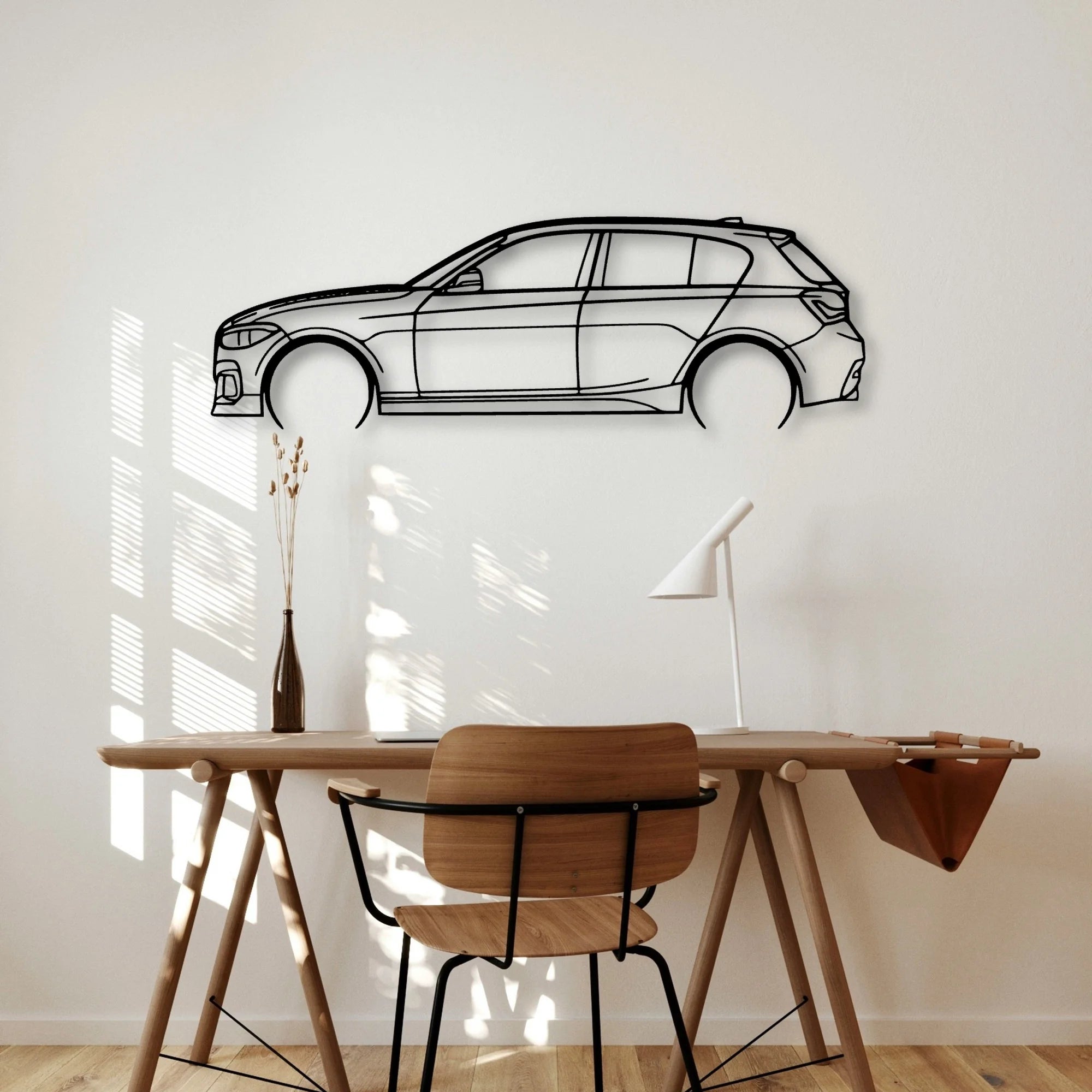 M140 2015 Classic Silhouette Metal Wall Art - Automotive Garage Decor