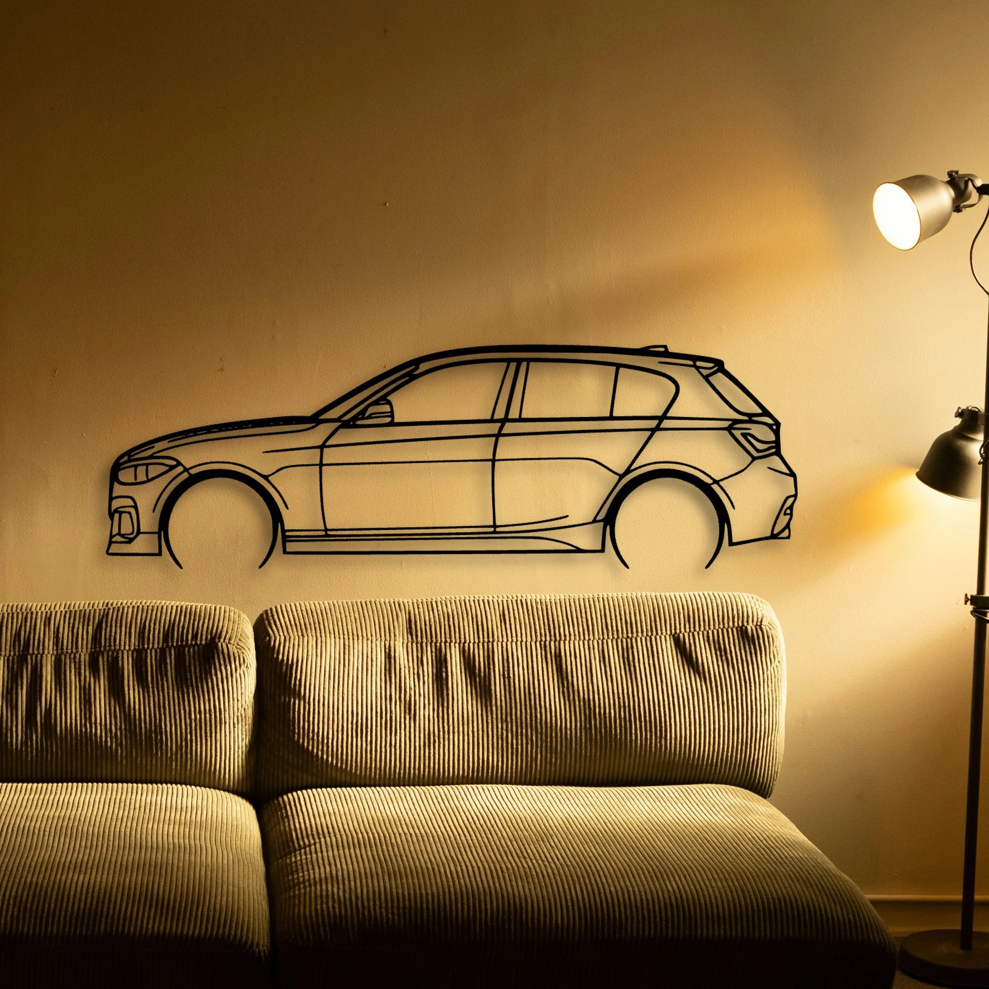 M140 2015 Classic Silhouette Metal Wall Art - Automotive Garage Decor