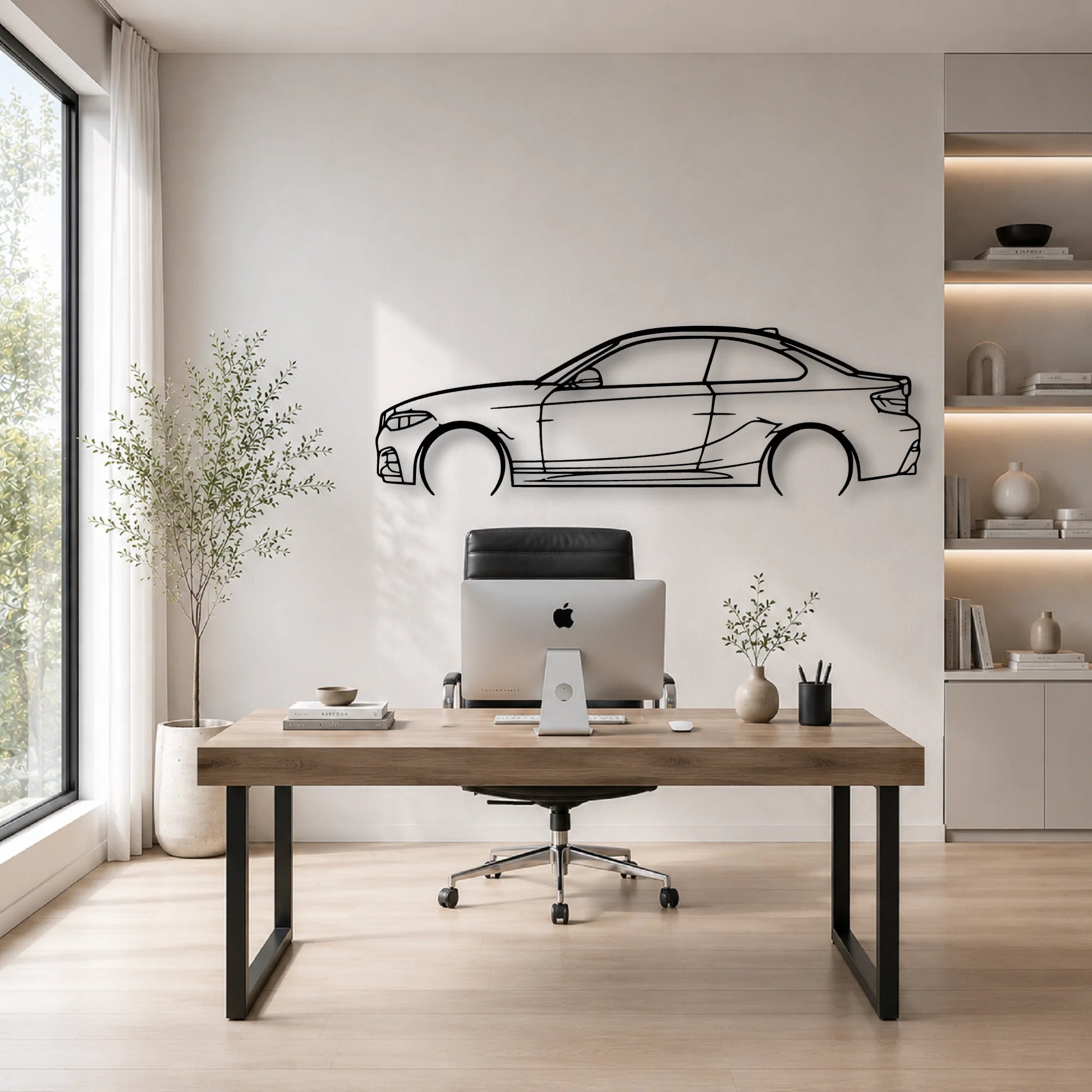 M240I F22 2 Classic Silhouette Metal Wall Art - Automotive Garage Decor